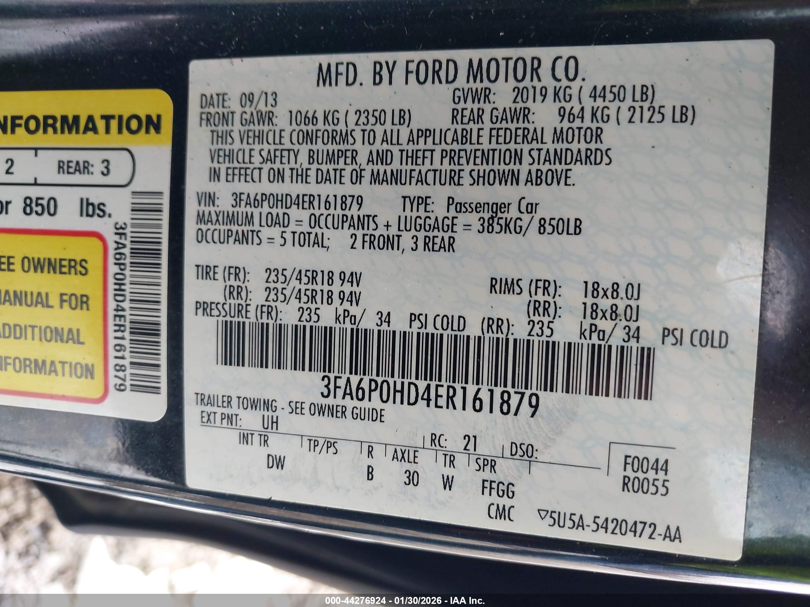 2014 Ford Fusion Se Black vin: 3FA6P0HD4ER161879