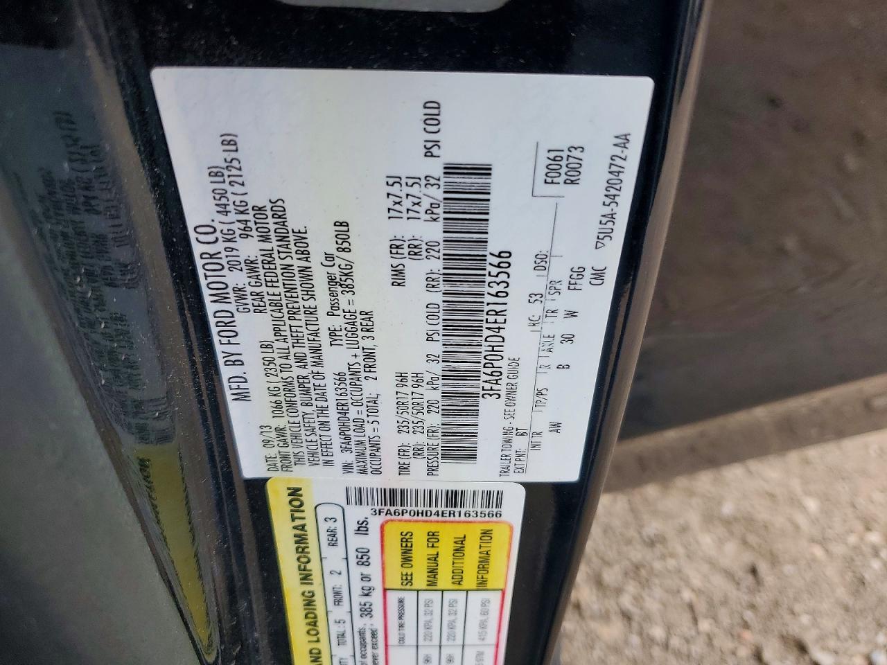 2014 Ford Fusion Se Black vin: 3FA6P0HD4ER163566