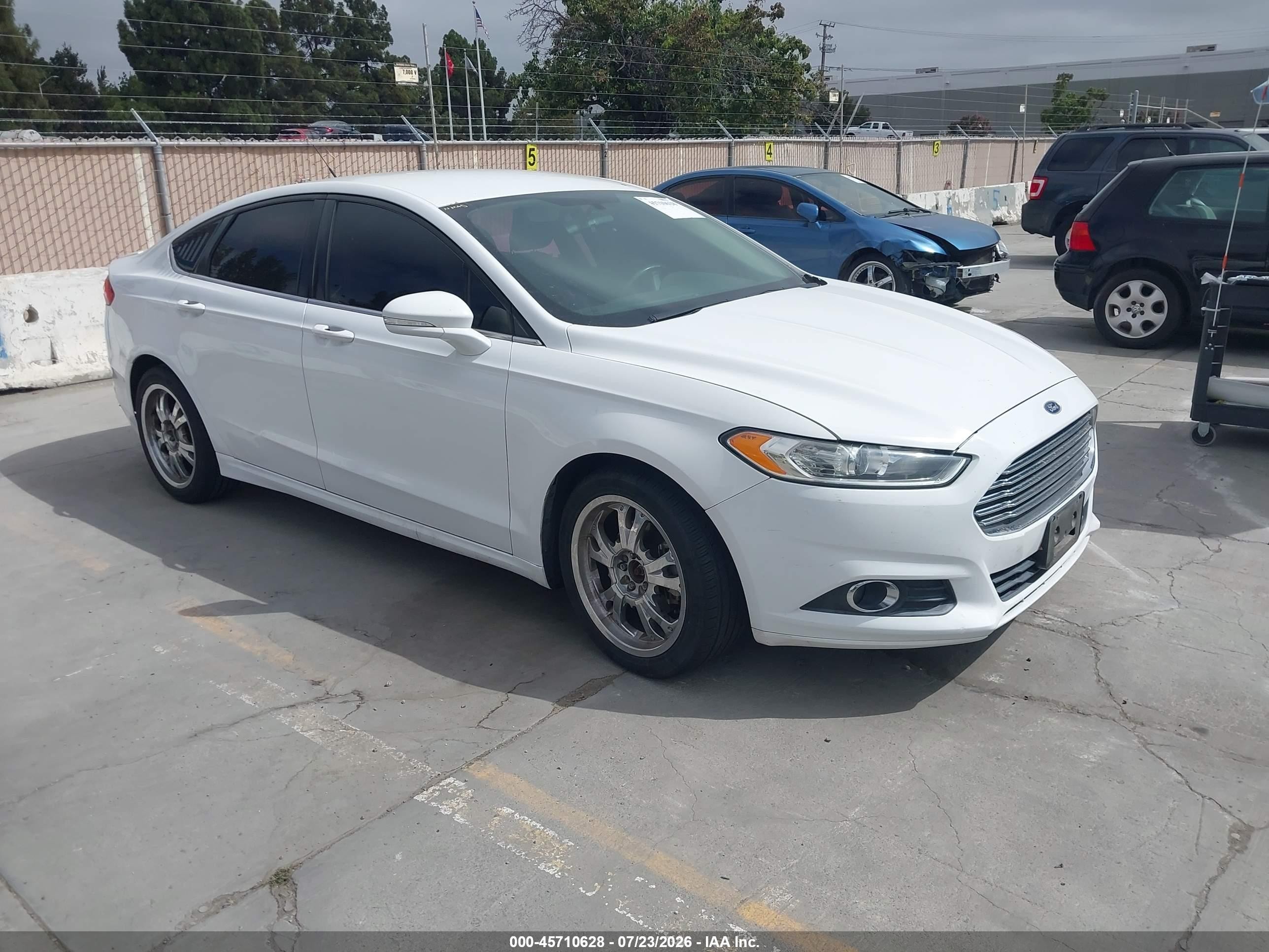 2014 Ford Fusion Se White vin: 3FA6P0HD4ER194901