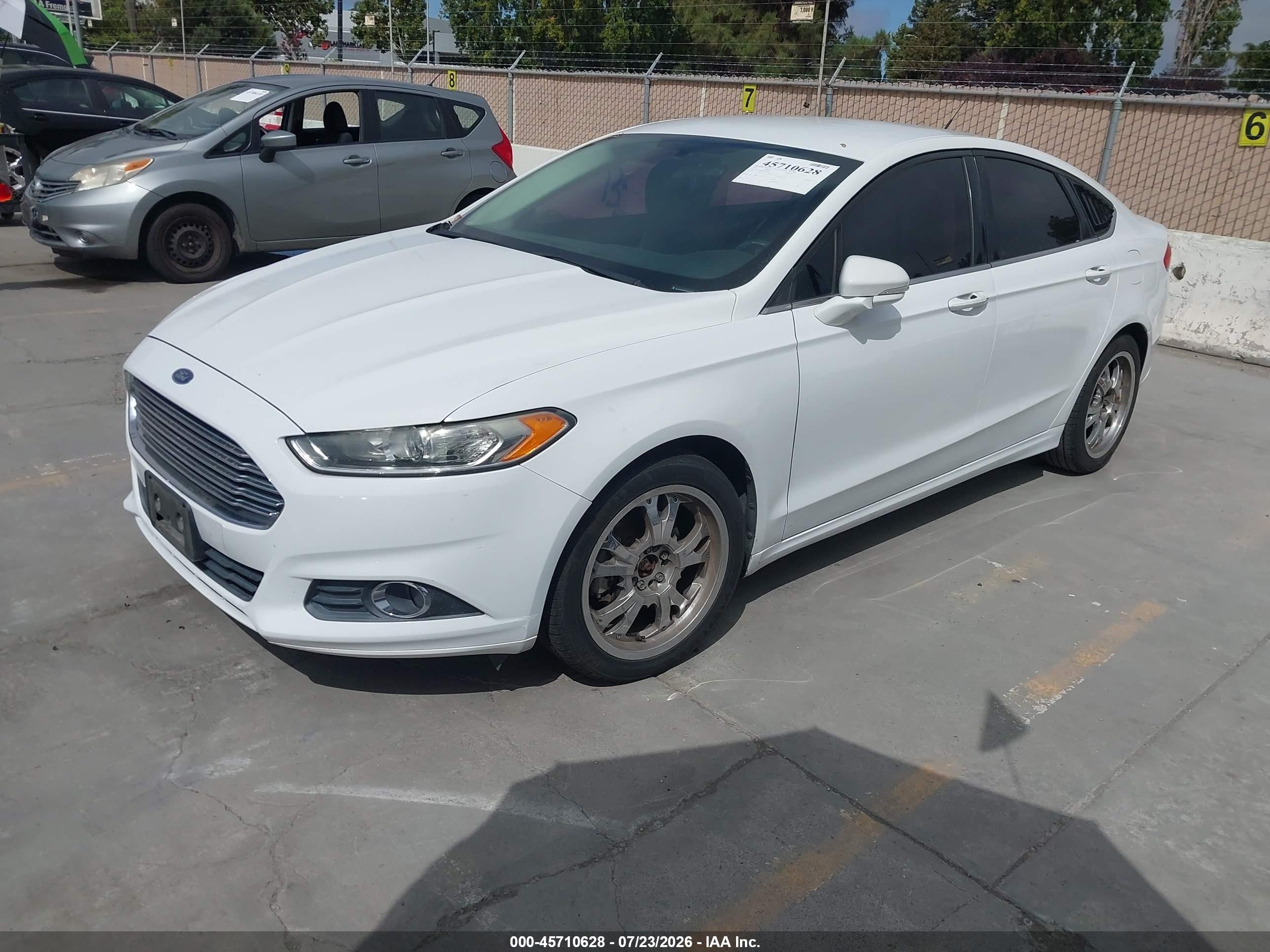 2014 Ford Fusion Se White vin: 3FA6P0HD4ER194901