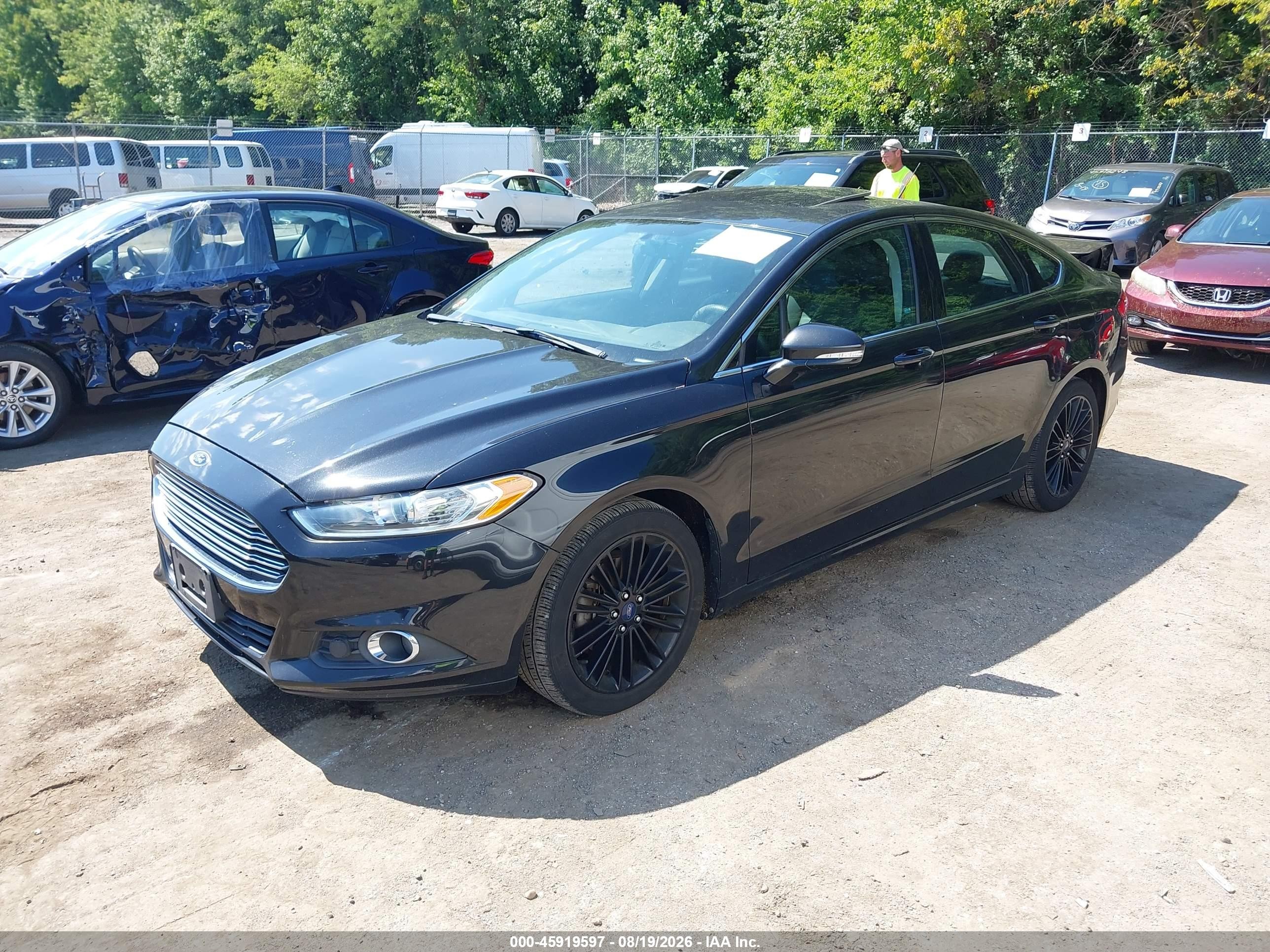 2014 Ford Fusion Se Black vin: 3FA6P0HD4ER207761