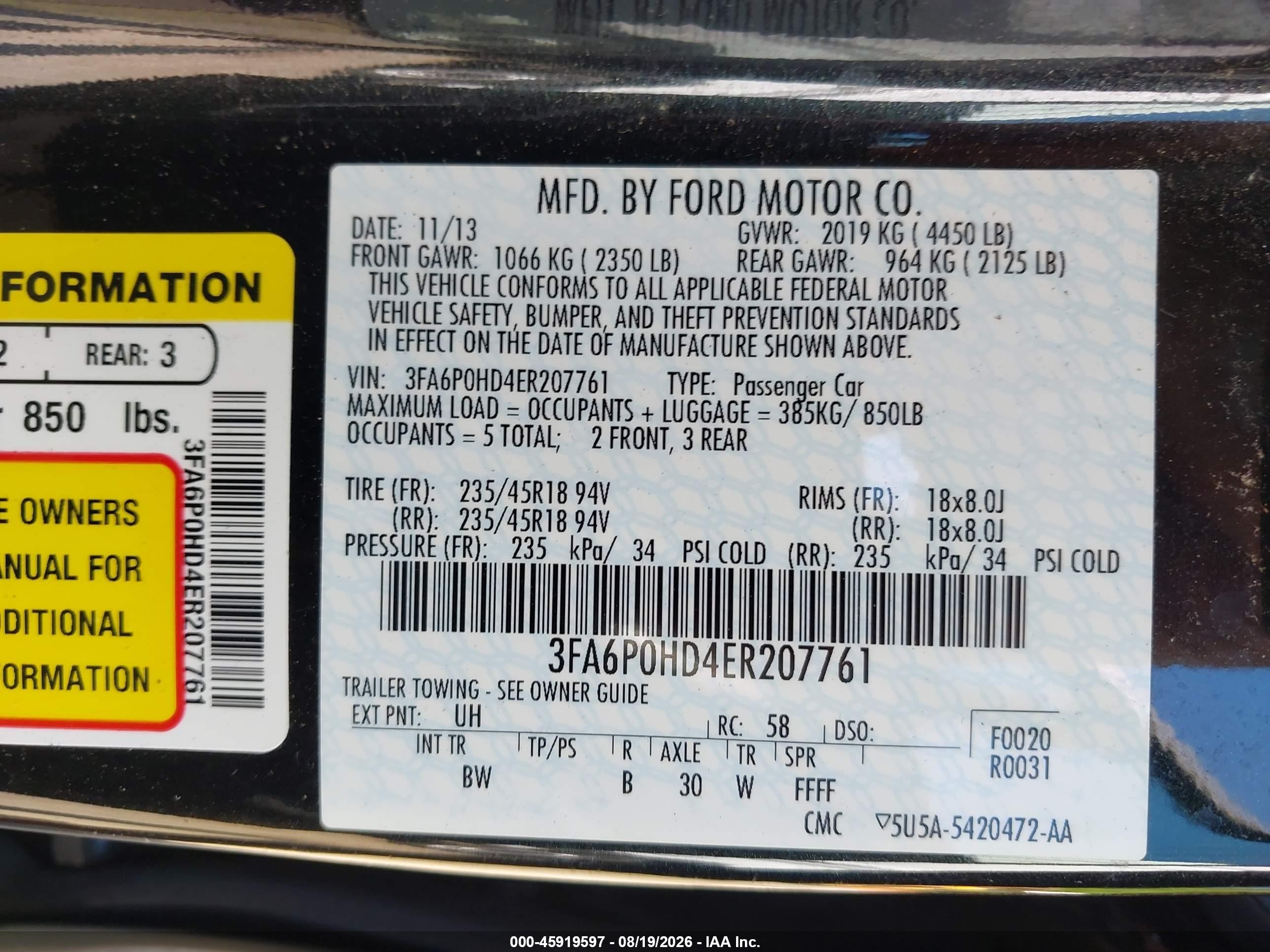 2014 Ford Fusion Se Black vin: 3FA6P0HD4ER207761