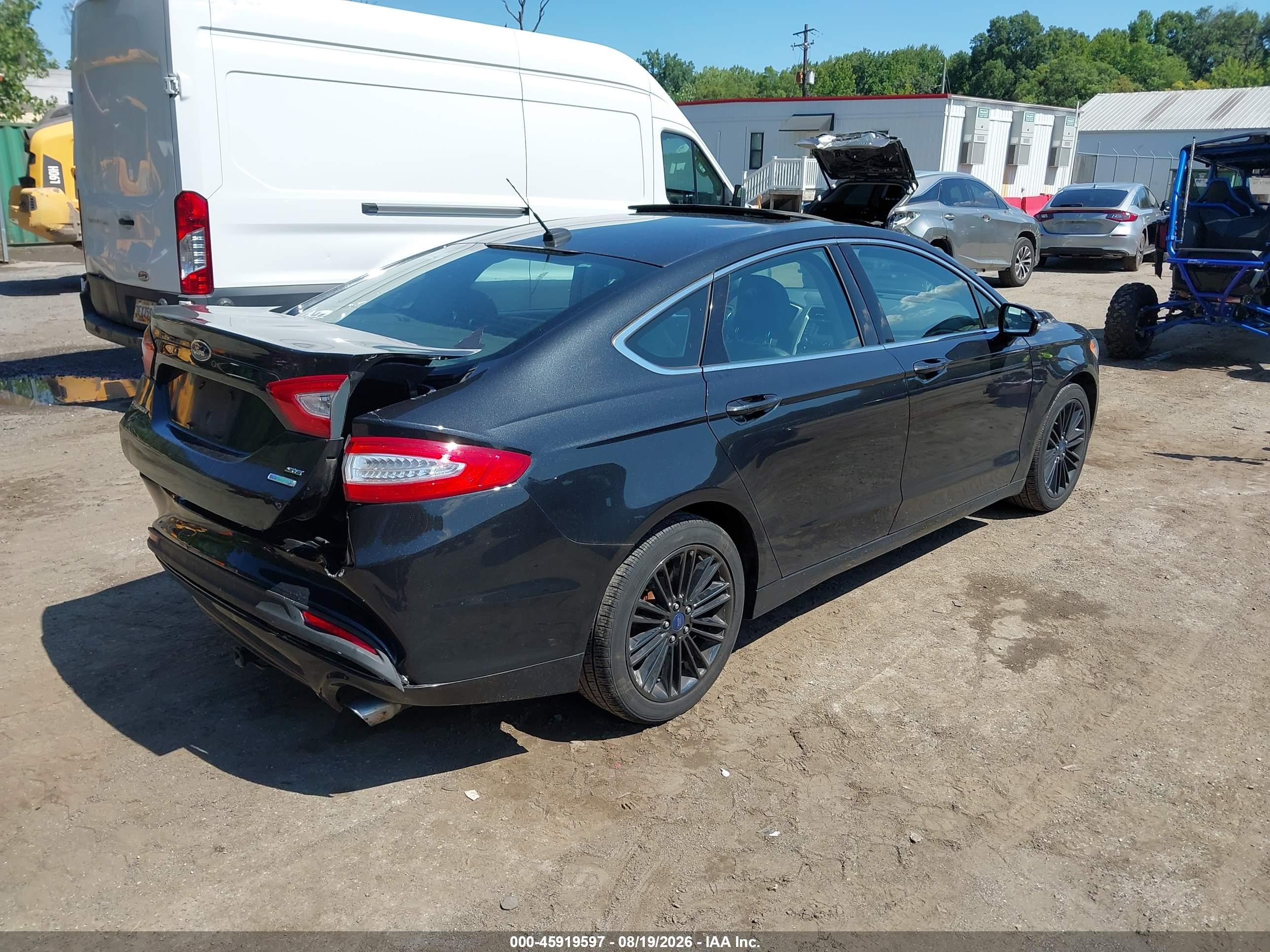 2014 Ford Fusion Se Black vin: 3FA6P0HD4ER207761