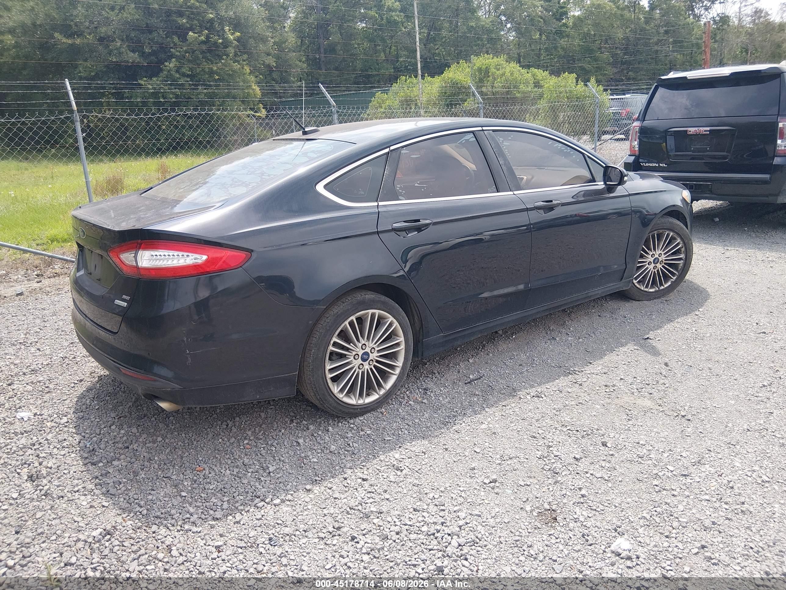 2014 Ford Fusion Se Black vin: 3FA6P0HD4ER252327