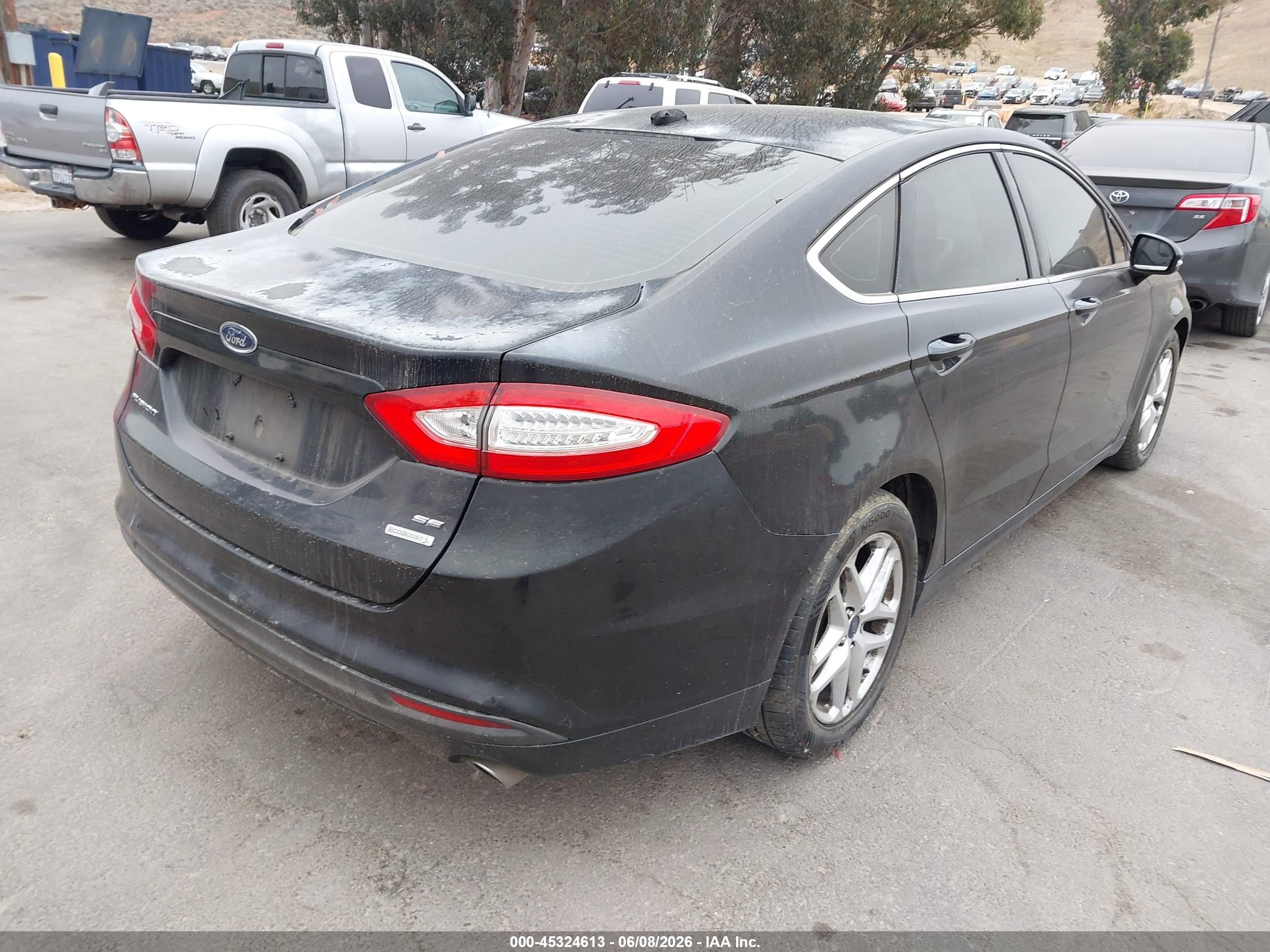 2014 Ford Fusion Se Black vin: 3FA6P0HD4ER258807