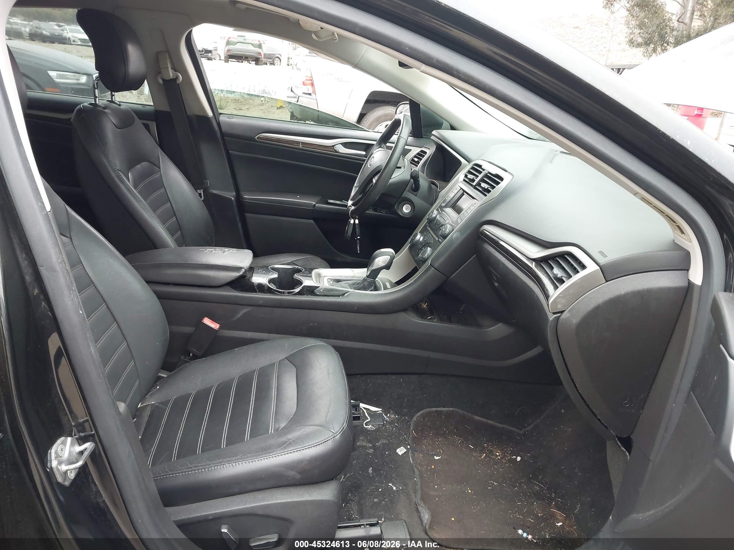2014 Ford Fusion Se Black vin: 3FA6P0HD4ER258807