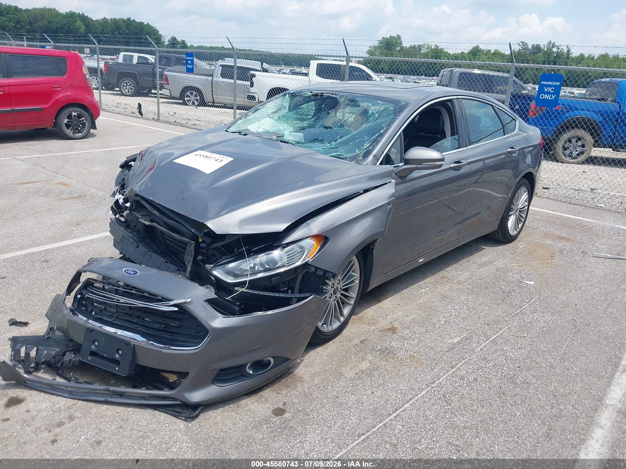 2014 Ford Fusion Se Gray vin: 3FA6P0HD4ER286123