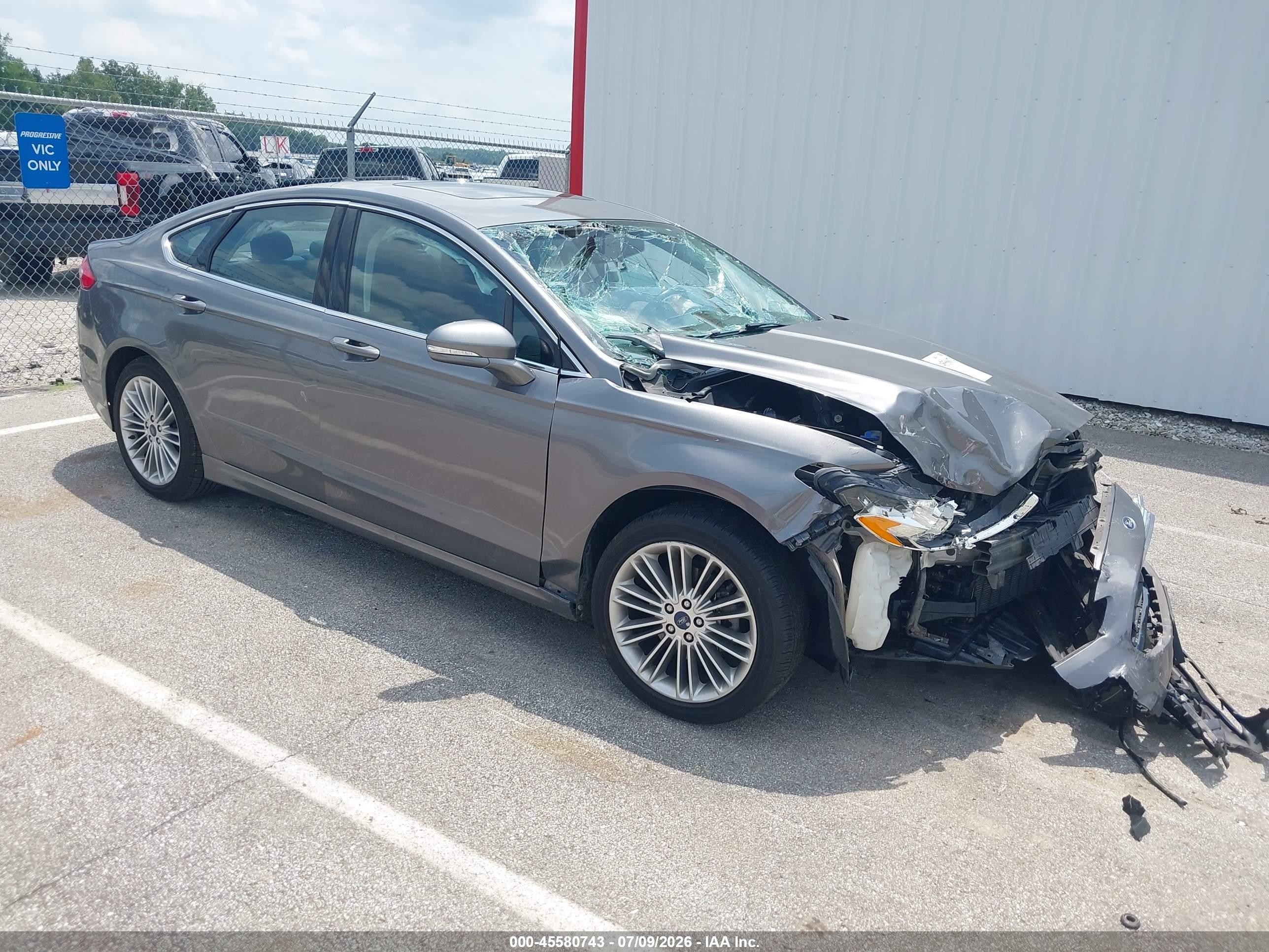 2014 Ford Fusion Se Gray vin: 3FA6P0HD4ER286123