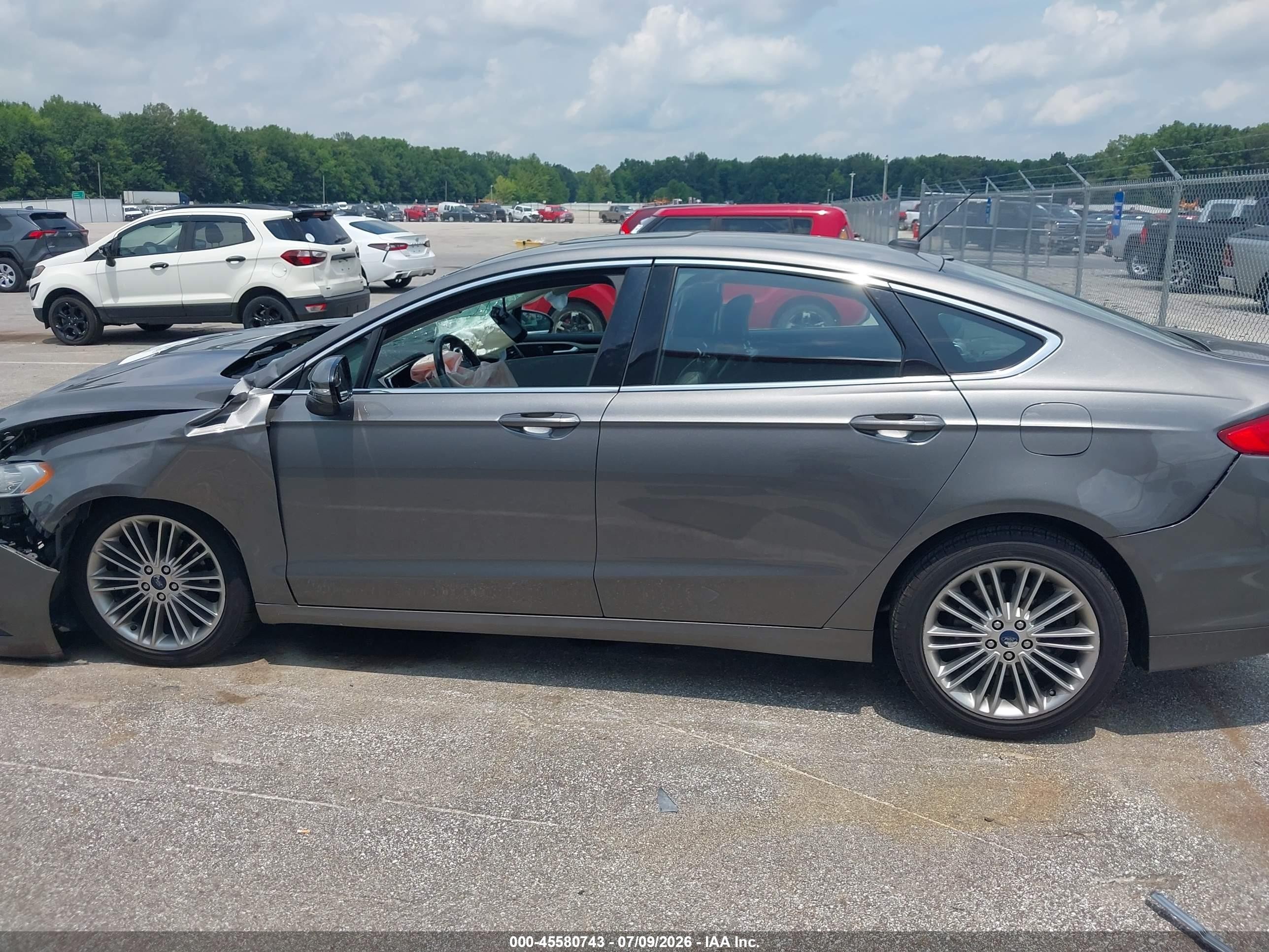 2014 Ford Fusion Se Gray vin: 3FA6P0HD4ER286123