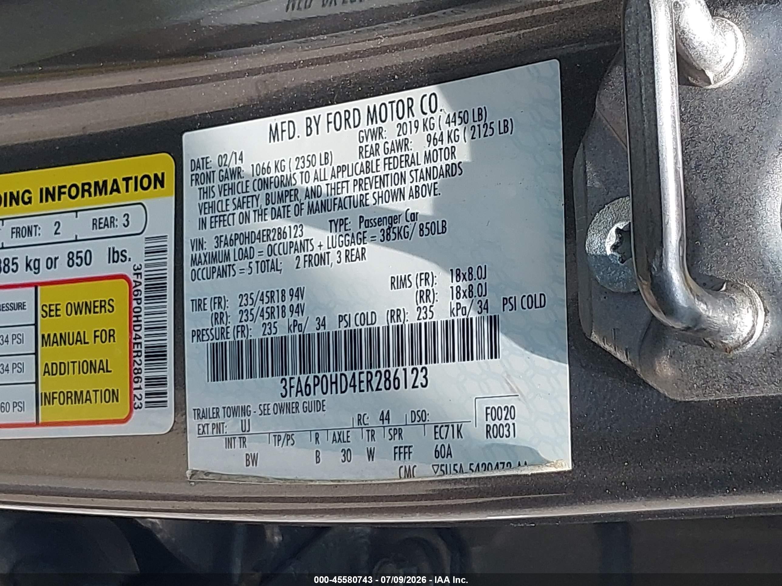 2014 Ford Fusion Se Gray vin: 3FA6P0HD4ER286123