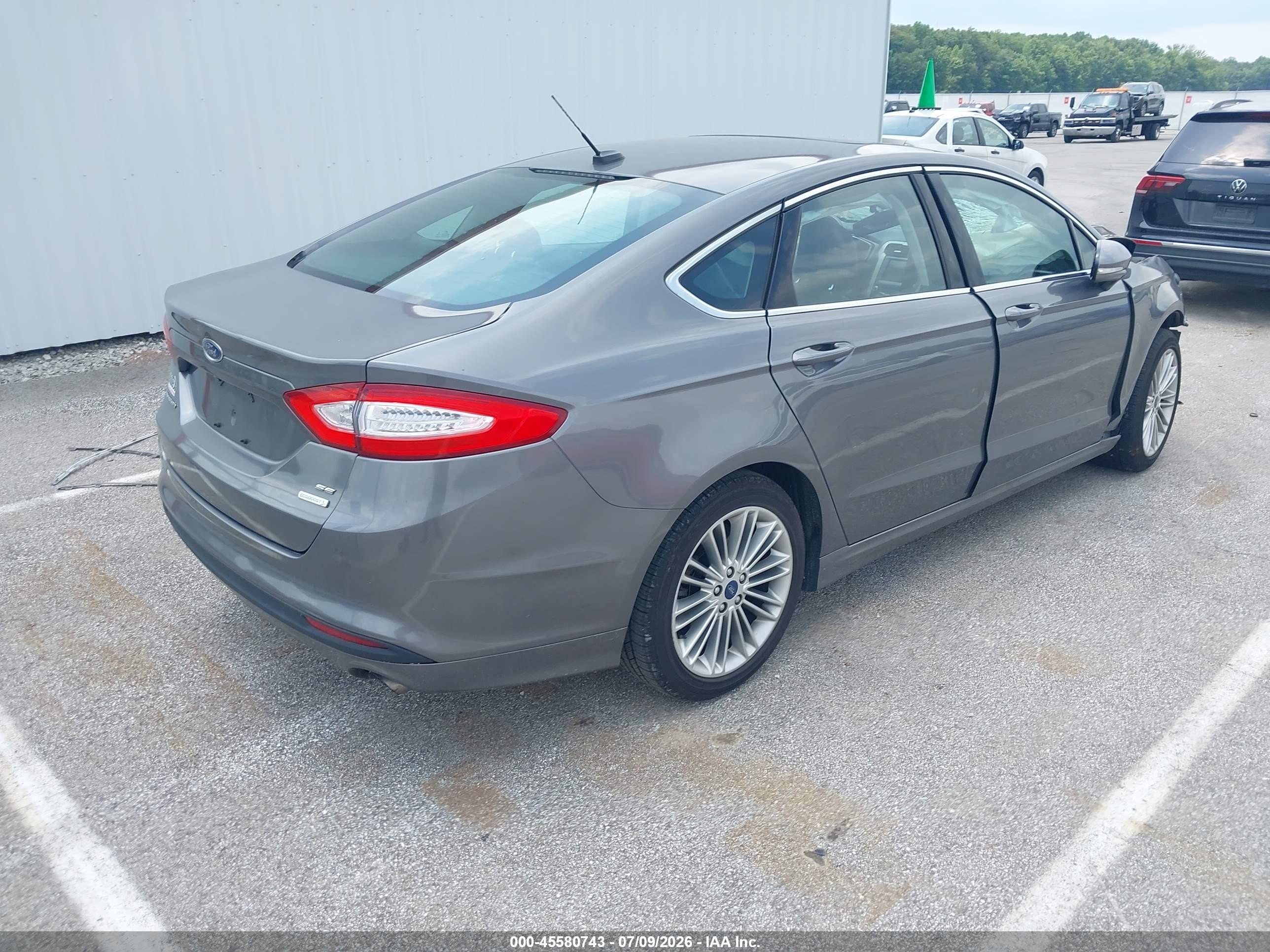 2014 Ford Fusion Se Gray vin: 3FA6P0HD4ER286123