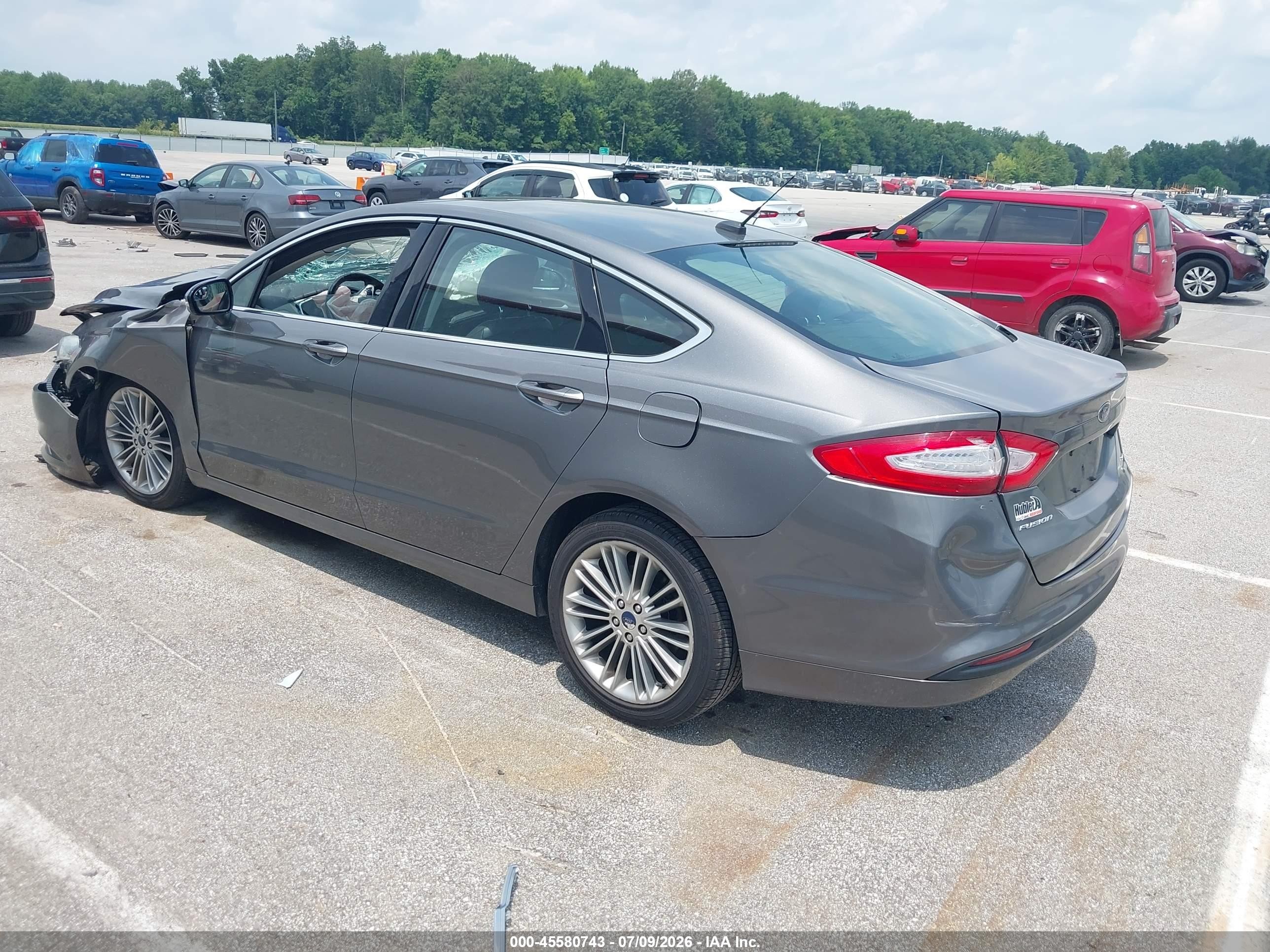 2014 Ford Fusion Se Gray vin: 3FA6P0HD4ER286123