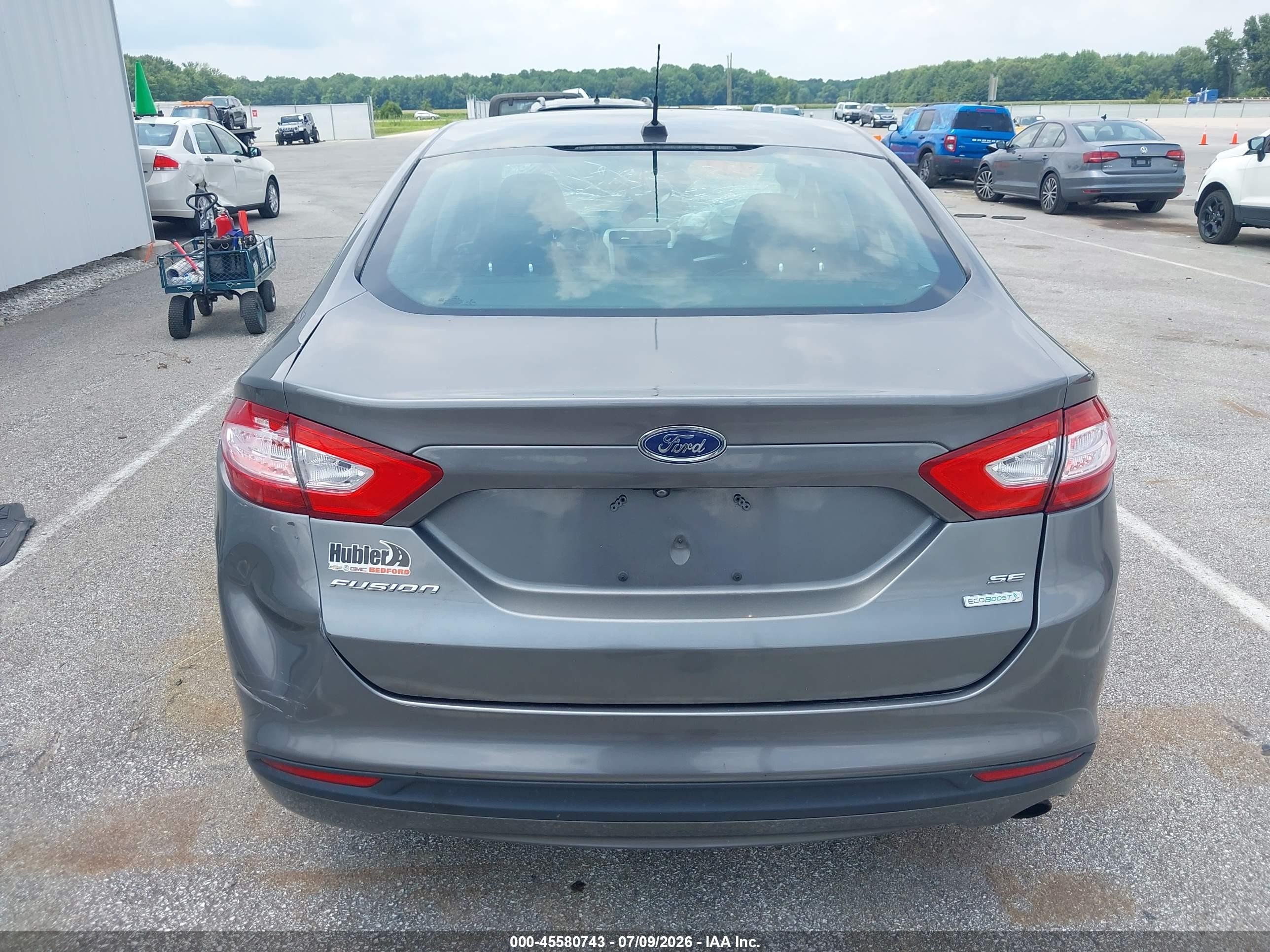 2014 Ford Fusion Se Gray vin: 3FA6P0HD4ER286123