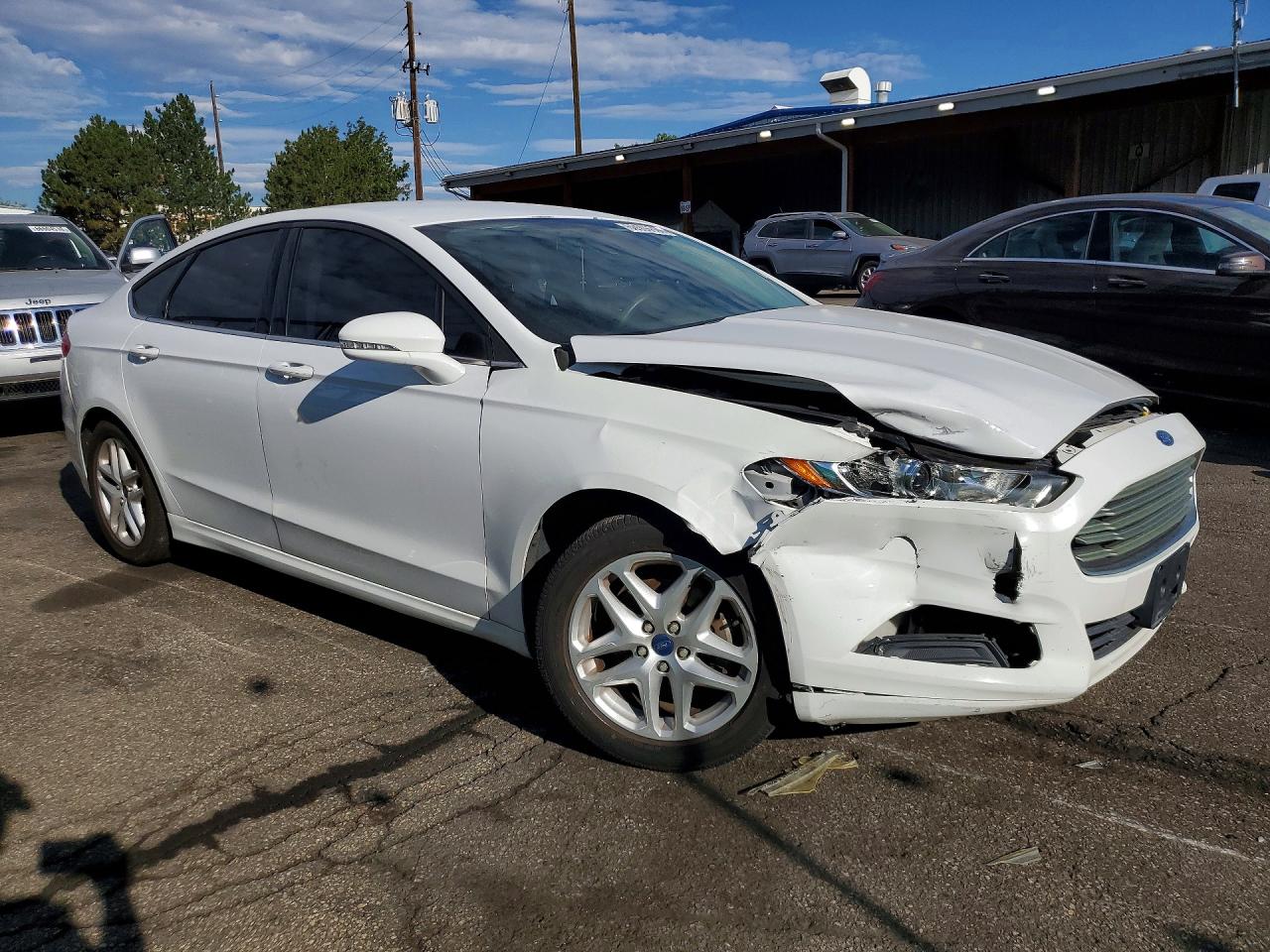 2014 Ford Fusion Se White vin: 3FA6P0HD4ER303793