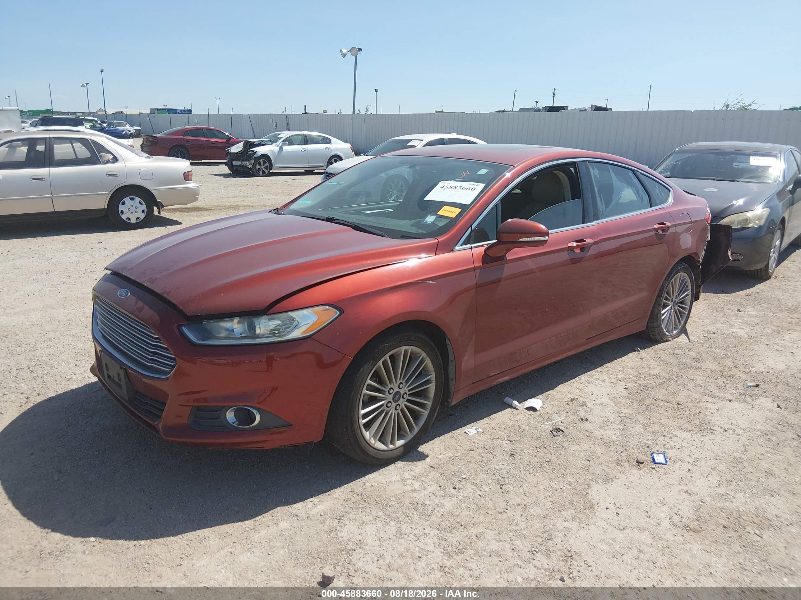 2014 Ford Fusion Se Red vin: 3FA6P0HD4ER365565