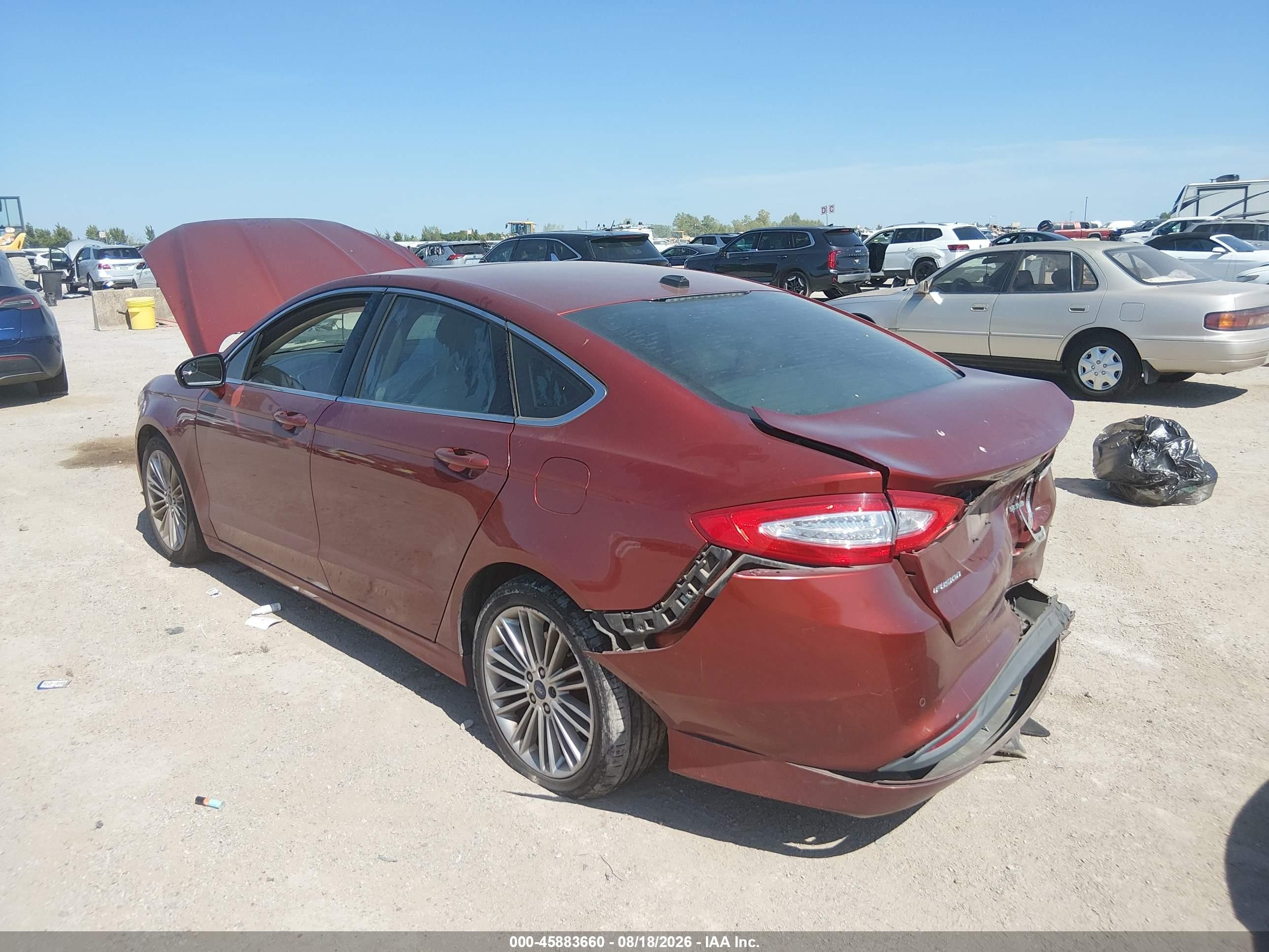 2014 Ford Fusion Se Red vin: 3FA6P0HD4ER365565