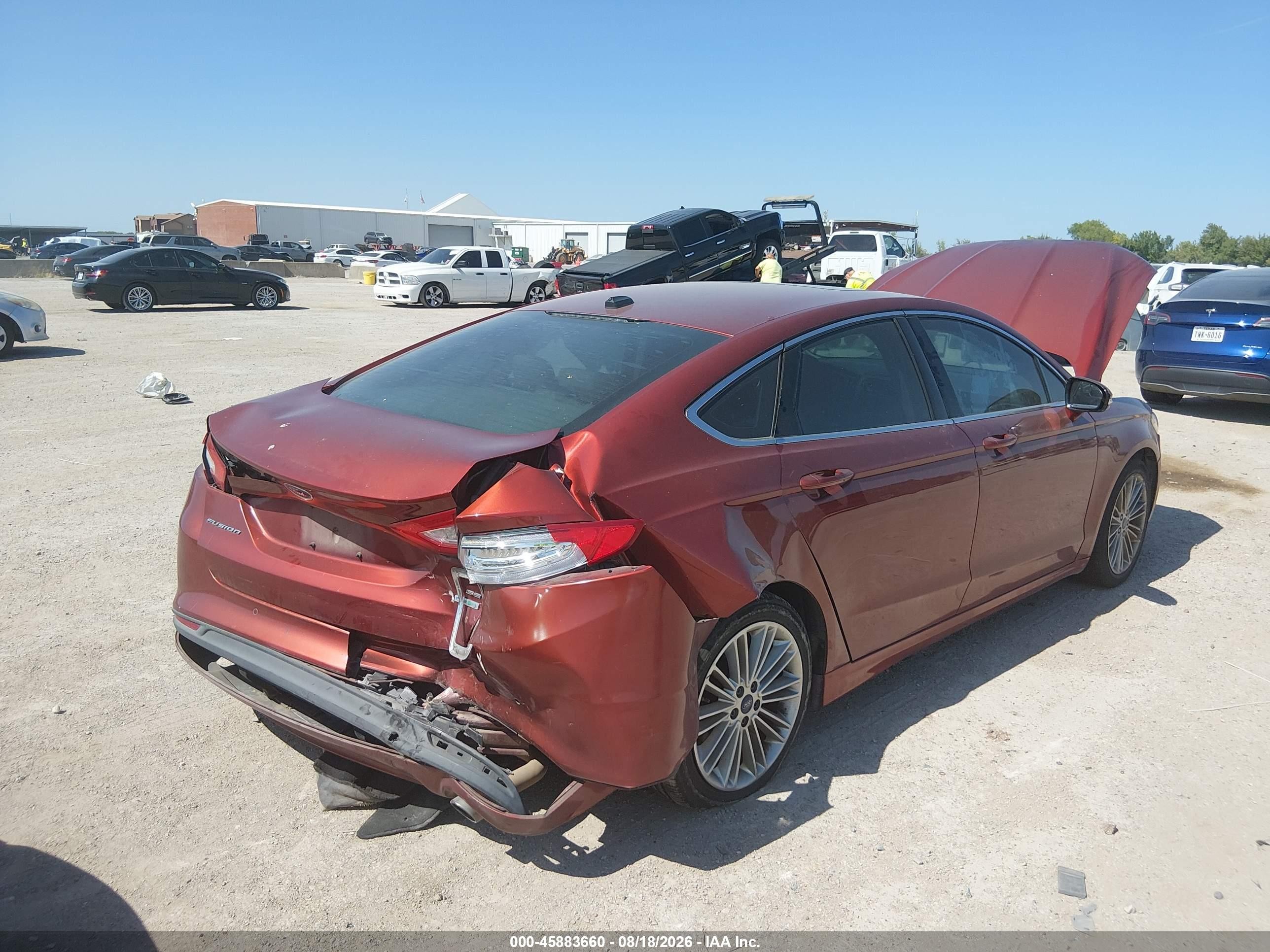 2014 Ford Fusion Se Red vin: 3FA6P0HD4ER365565