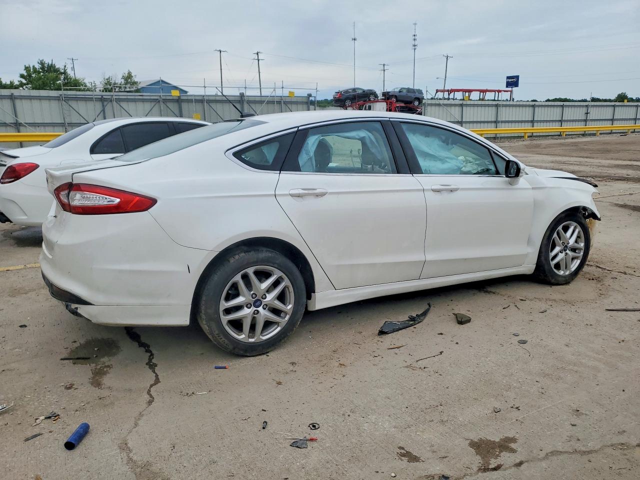 2015 Ford Fusion Se White vin: 3FA6P0HD4FR117978