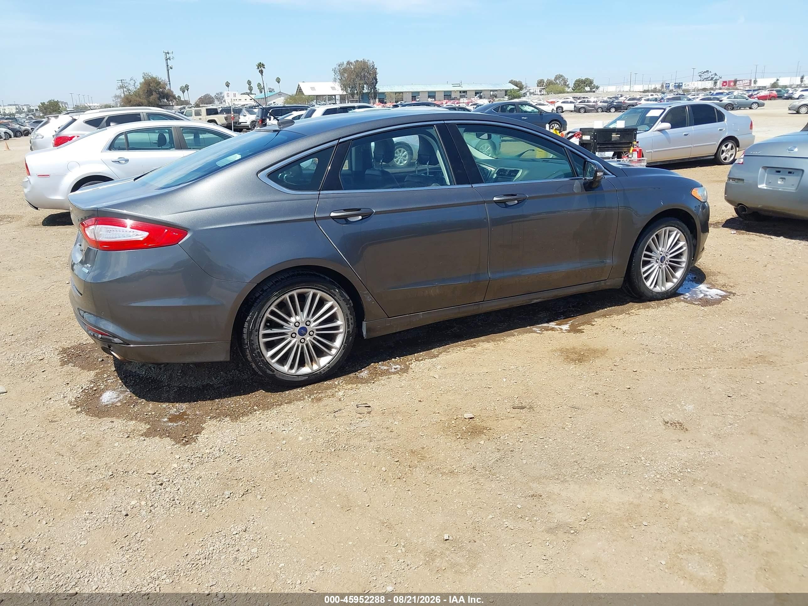 2015 Ford Fusion Se Gray vin: 3FA6P0HD4FR128303