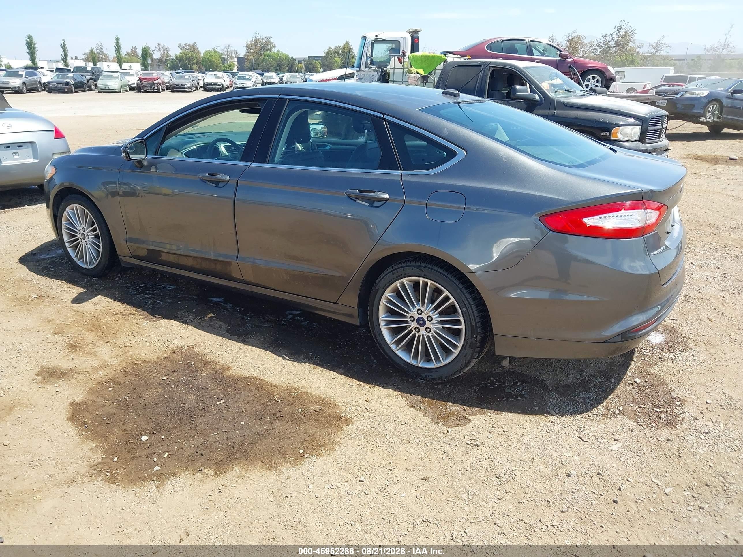 2015 Ford Fusion Se Gray vin: 3FA6P0HD4FR128303
