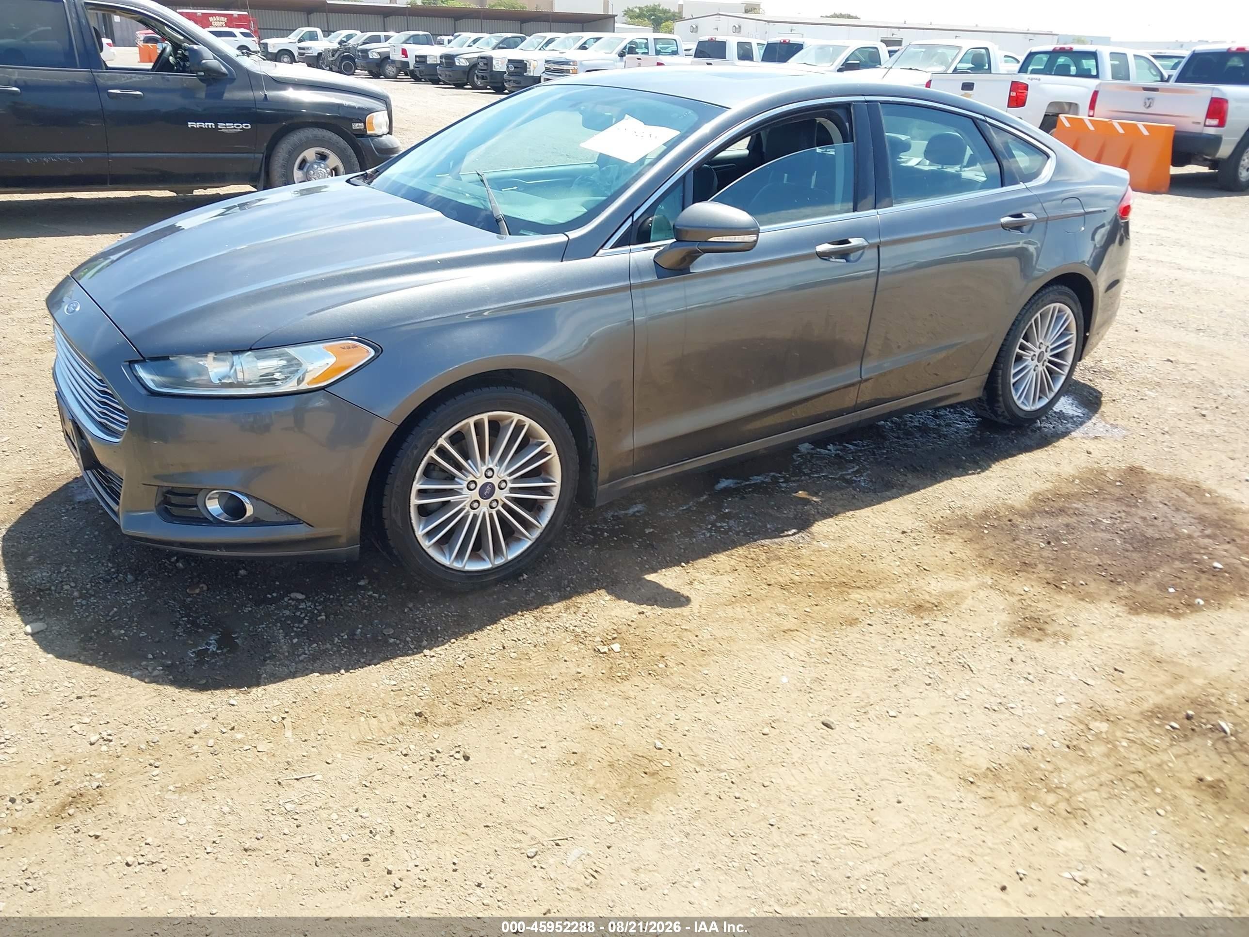 2015 Ford Fusion Se Gray vin: 3FA6P0HD4FR128303