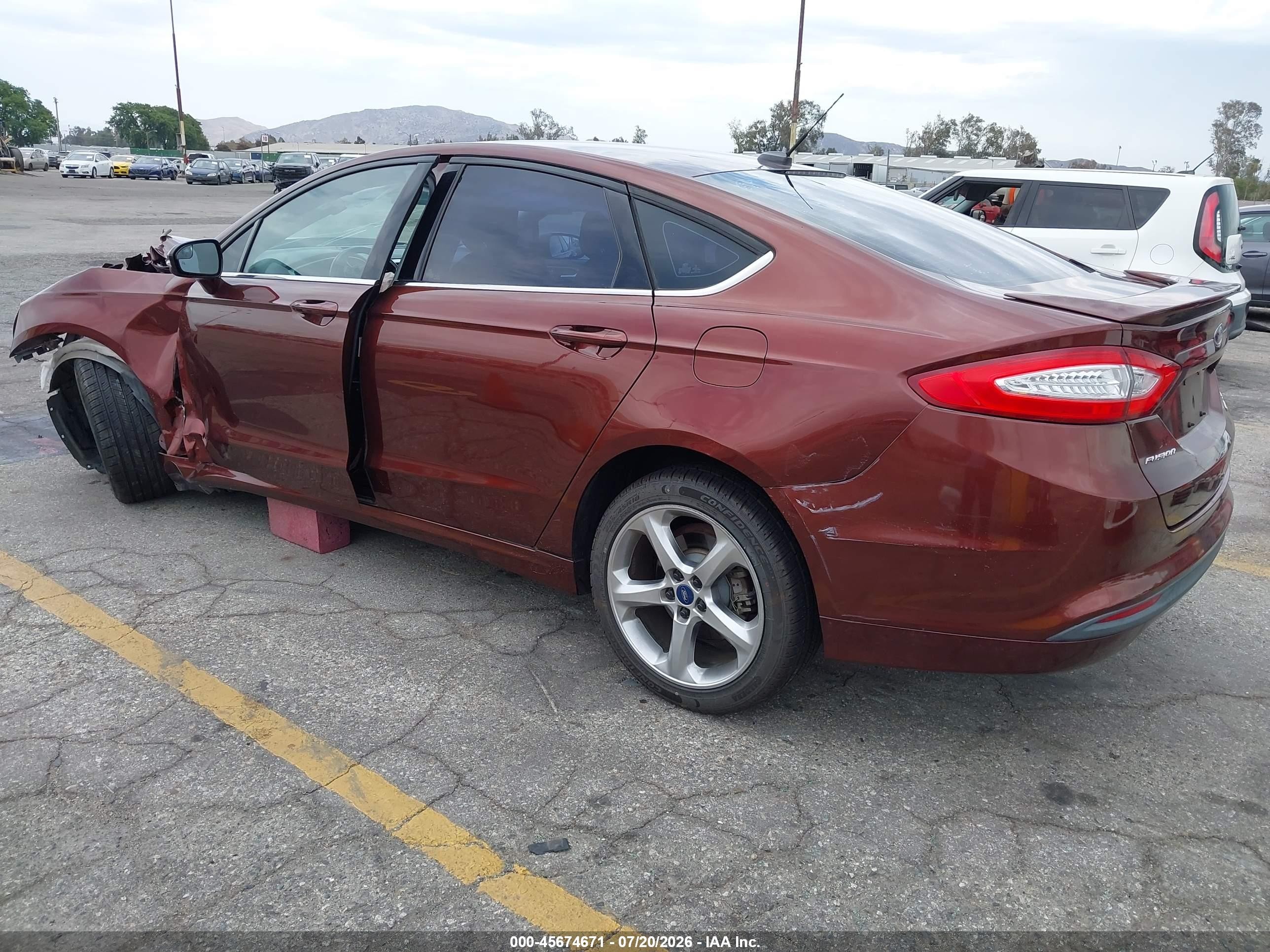 2015 Ford Fusion Se Brown vin: 3FA6P0HD4FR128883