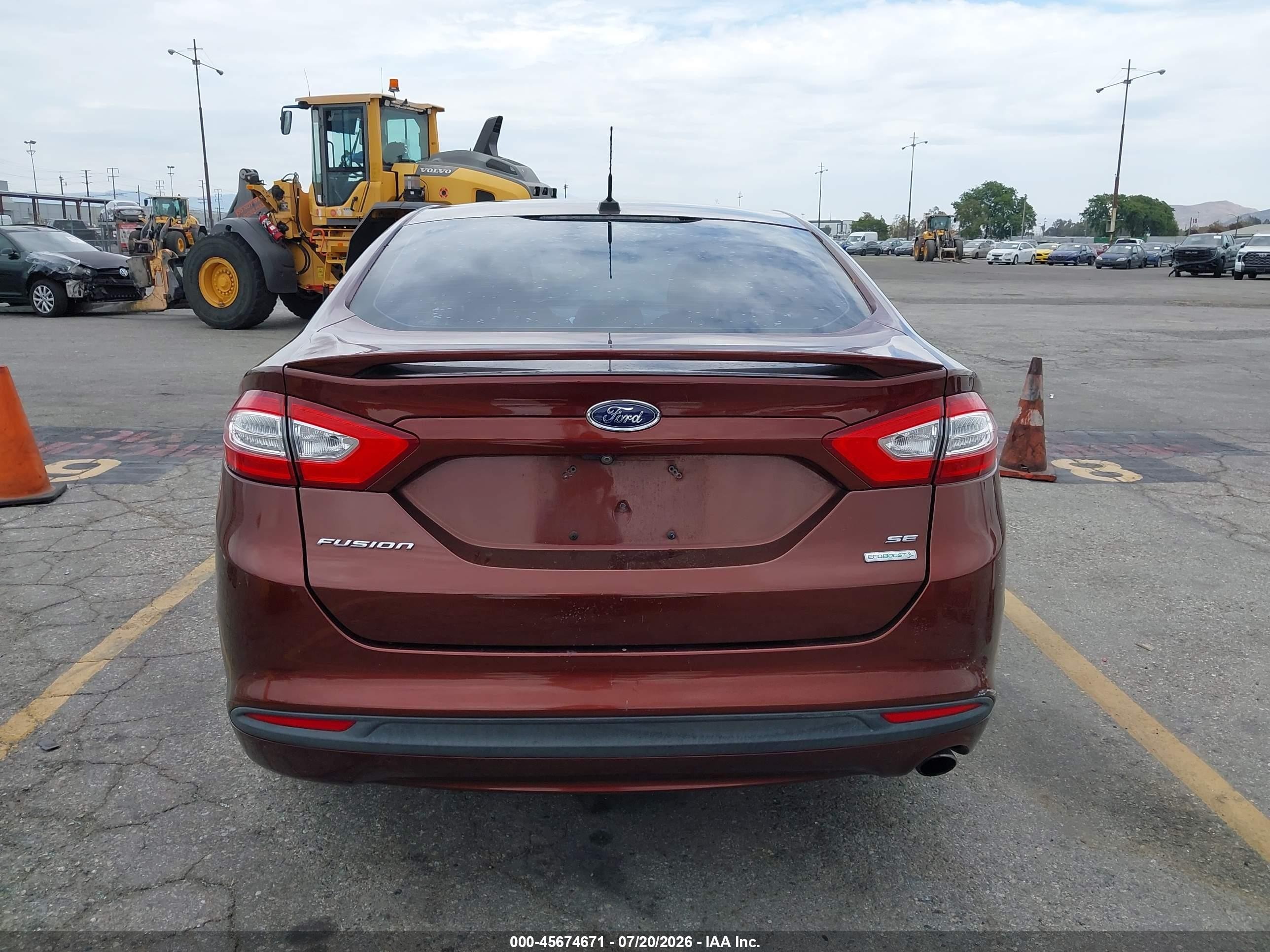 2015 Ford Fusion Se Brown vin: 3FA6P0HD4FR128883