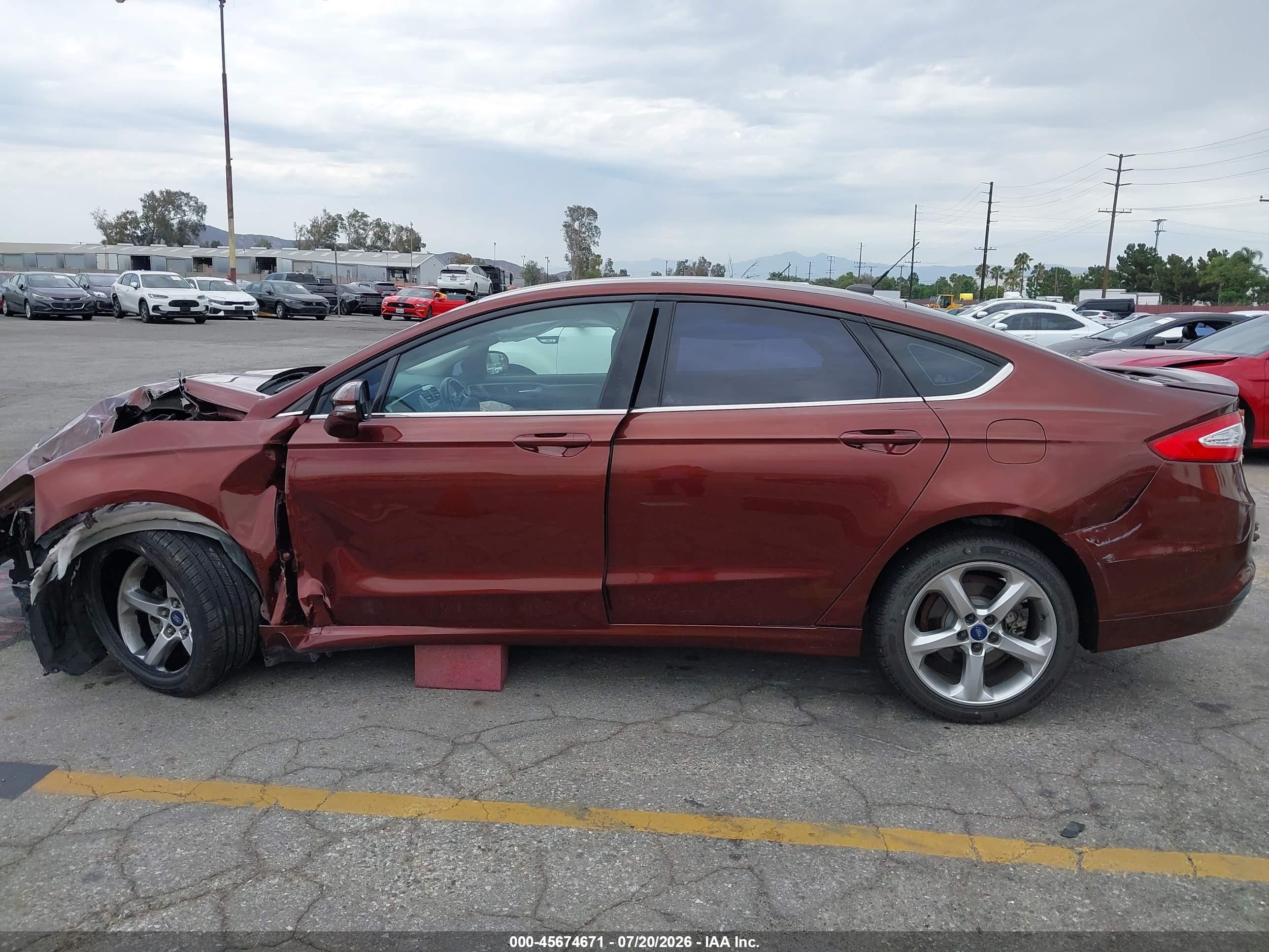 2015 Ford Fusion Se Brown vin: 3FA6P0HD4FR128883