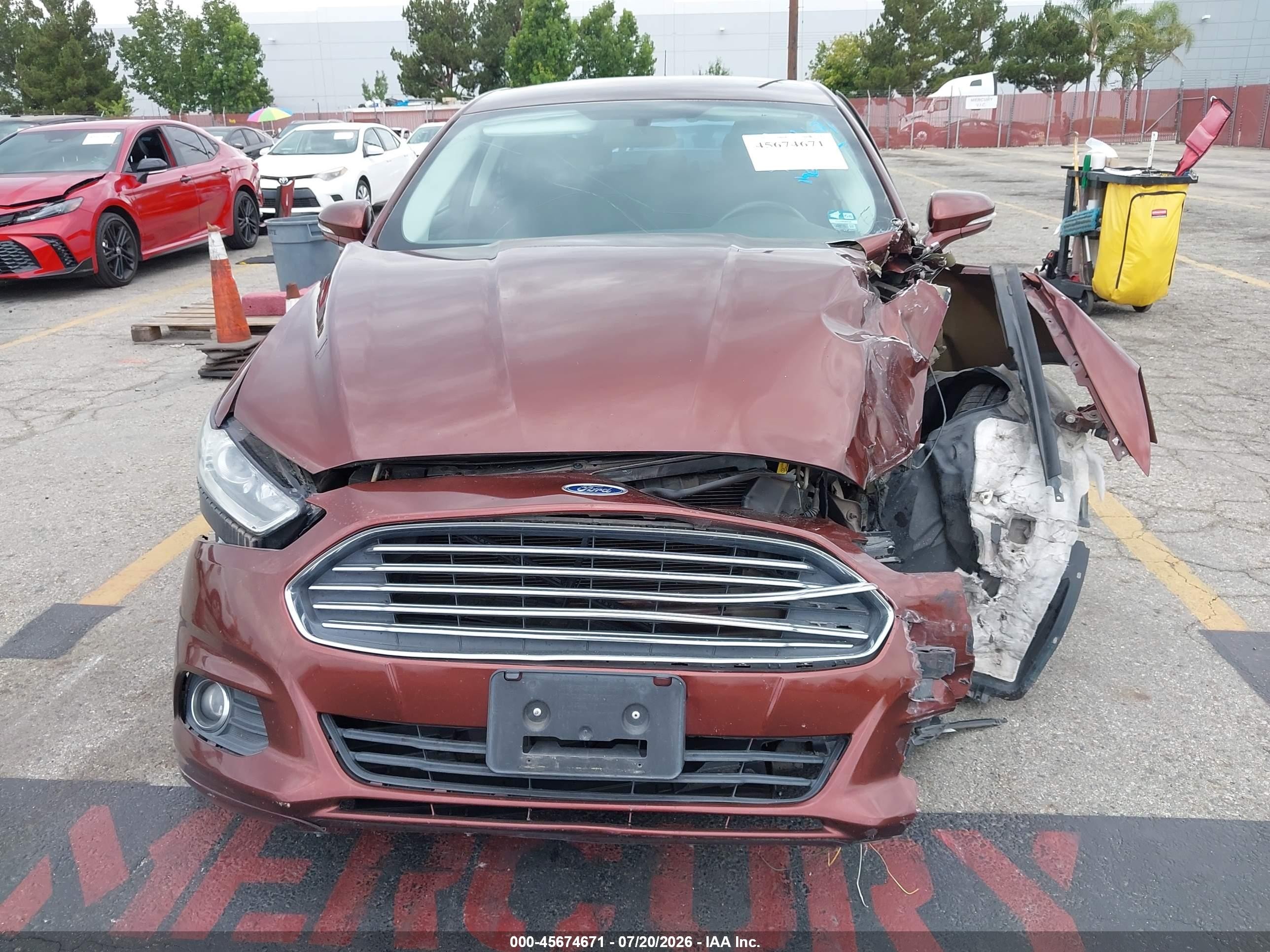 2015 Ford Fusion Se Brown vin: 3FA6P0HD4FR128883