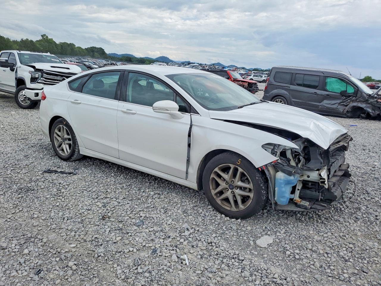 2015 Ford Fusion Se White vin: 3FA6P0HD4FR129368