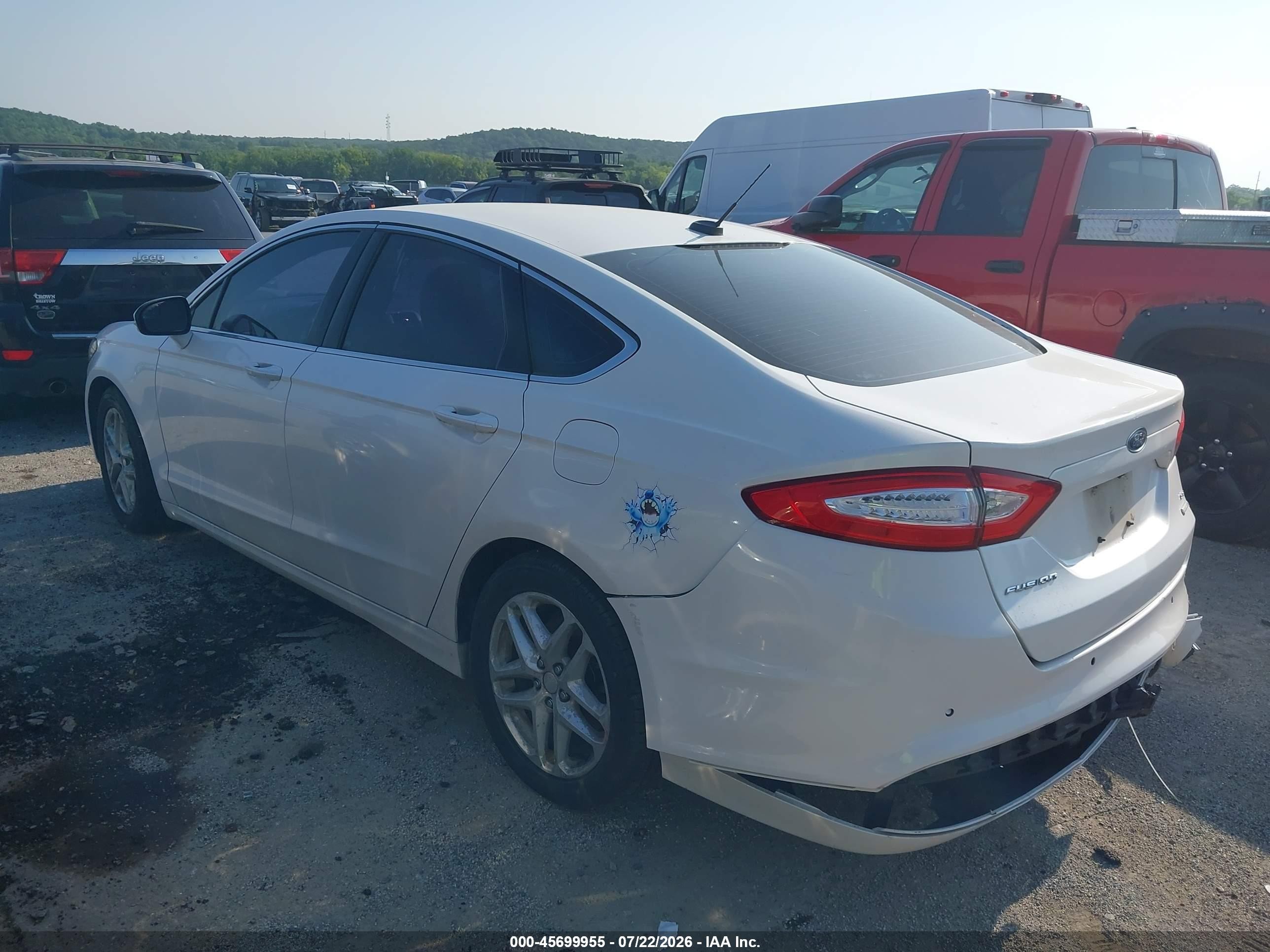 2015 Ford Fusion Se White vin: 3FA6P0HD4FR170504