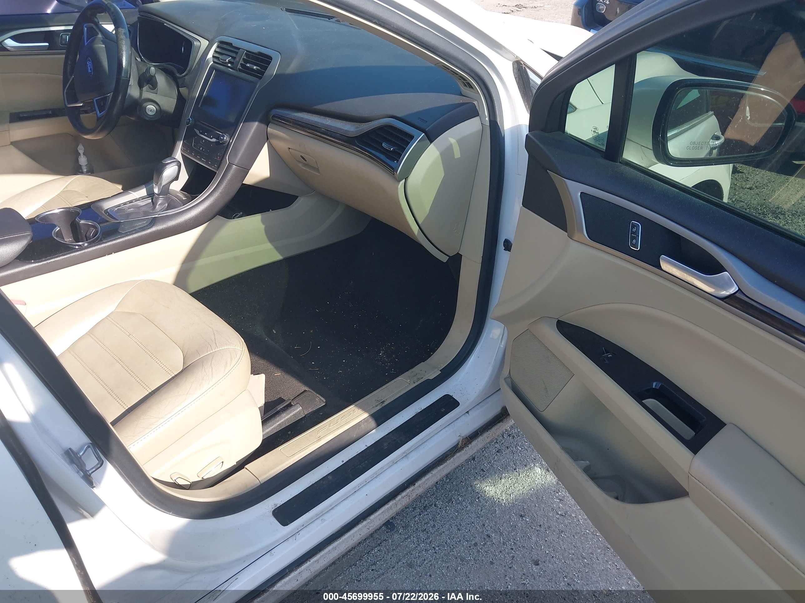 2015 Ford Fusion Se White vin: 3FA6P0HD4FR170504