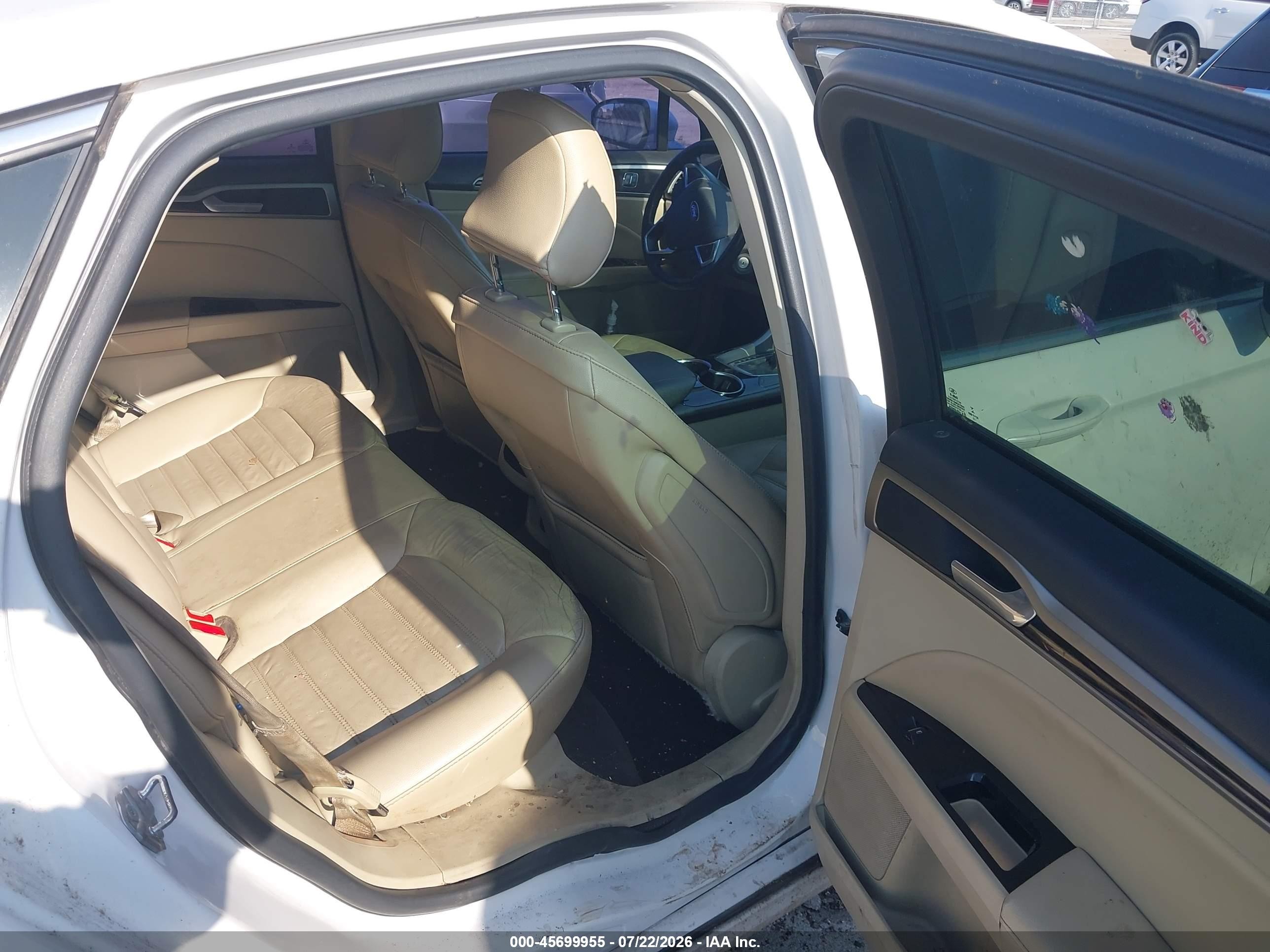 2015 Ford Fusion Se White vin: 3FA6P0HD4FR170504