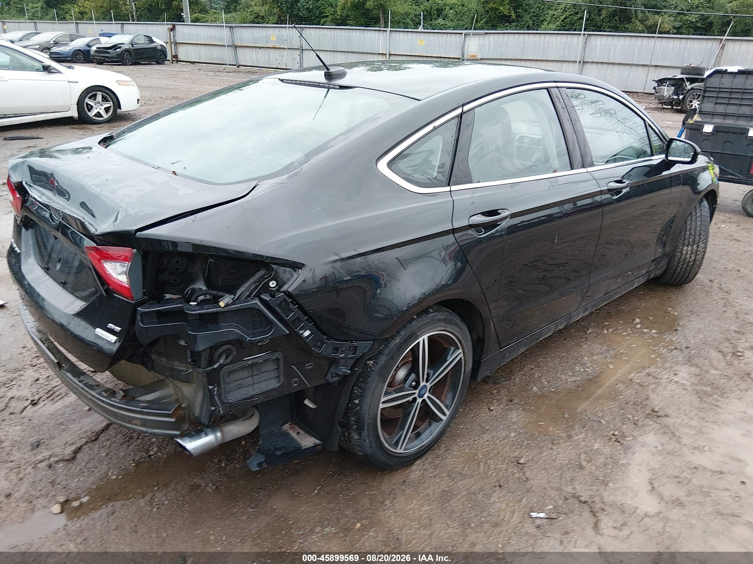 2015 Ford Fusion Se Black vin: 3FA6P0HD4FR232290