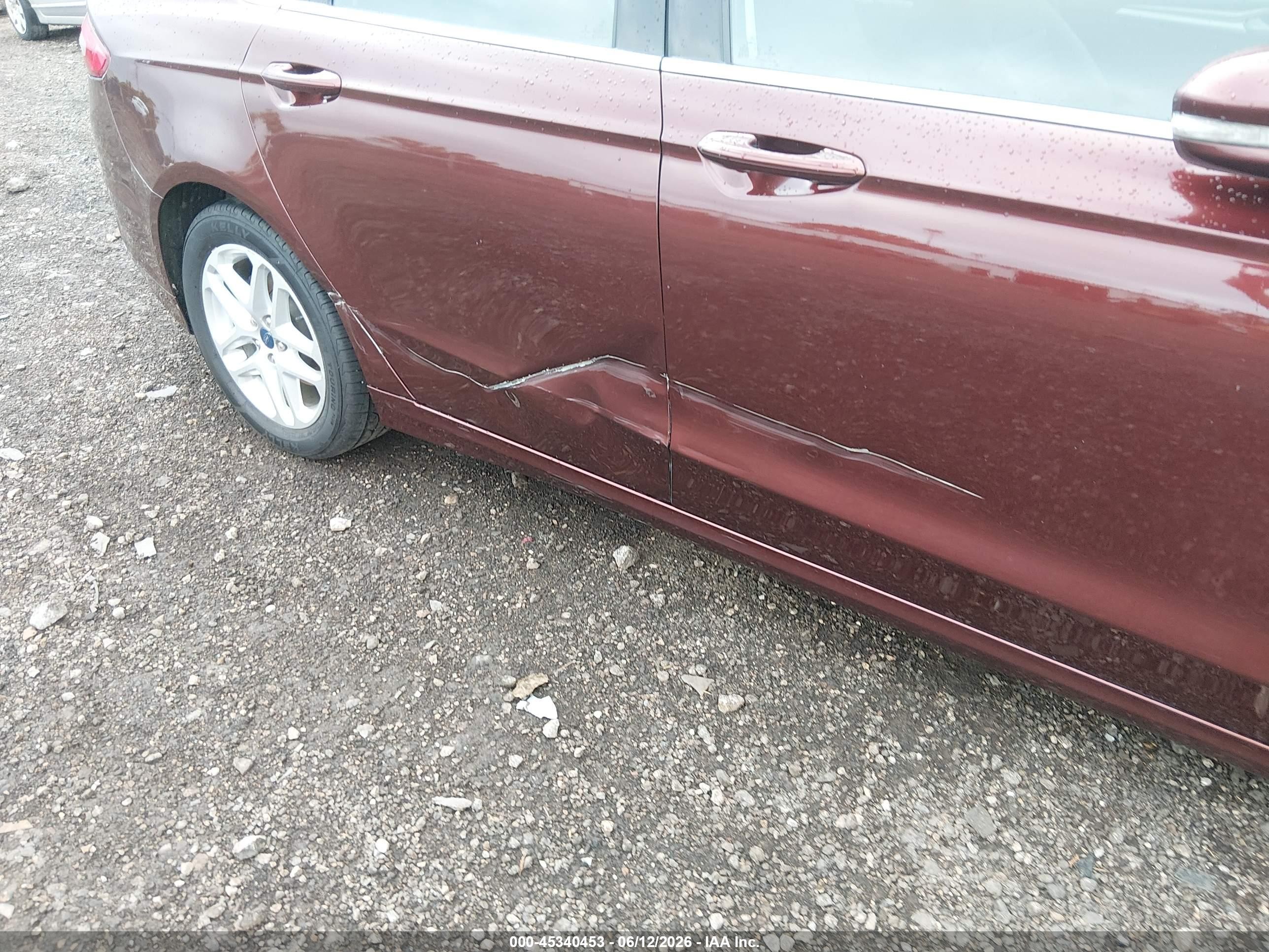2015 Ford Fusion Se Burgundy vin: 3FA6P0HD4FR232516