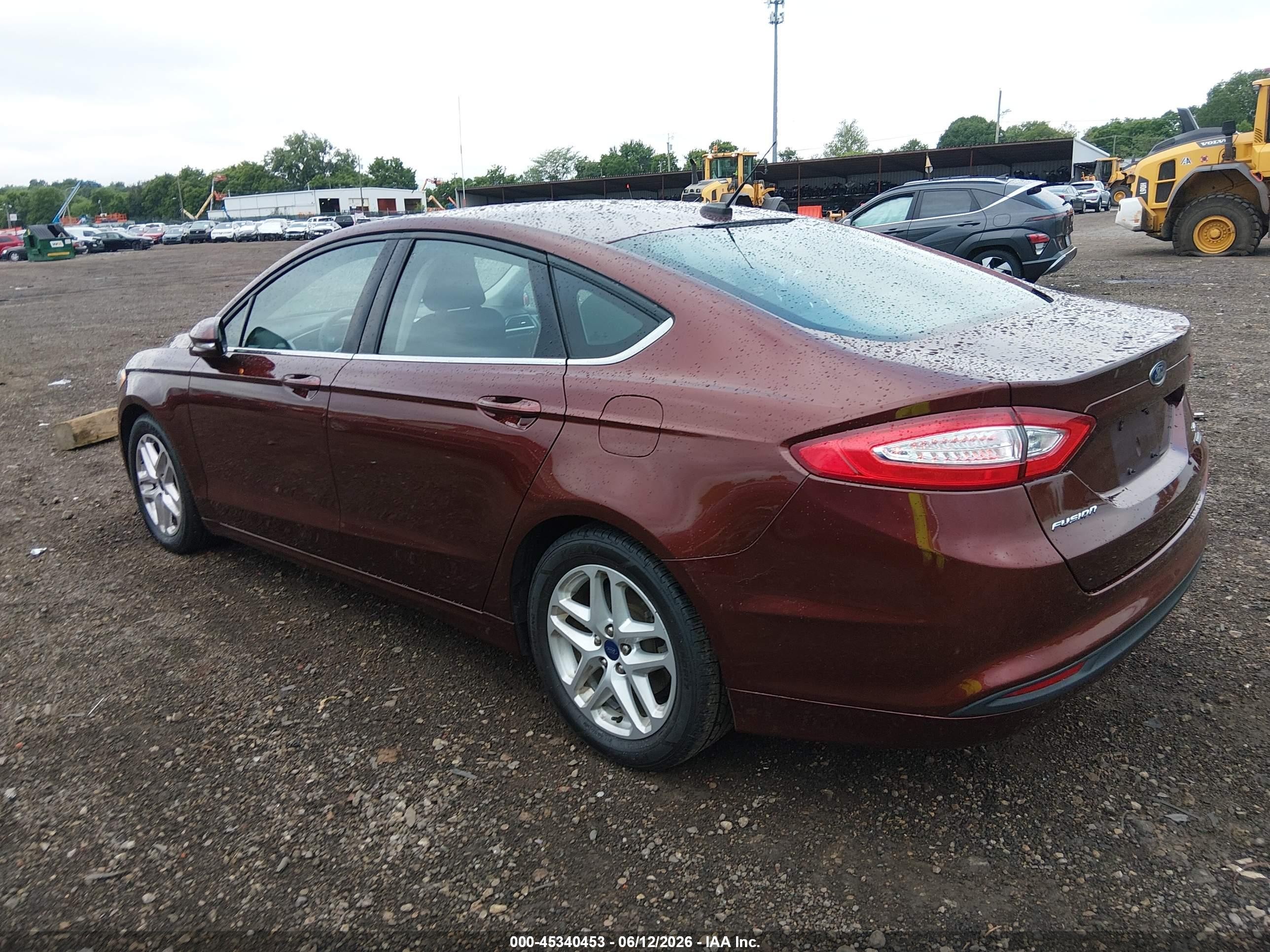 2015 Ford Fusion Se Burgundy vin: 3FA6P0HD4FR232516