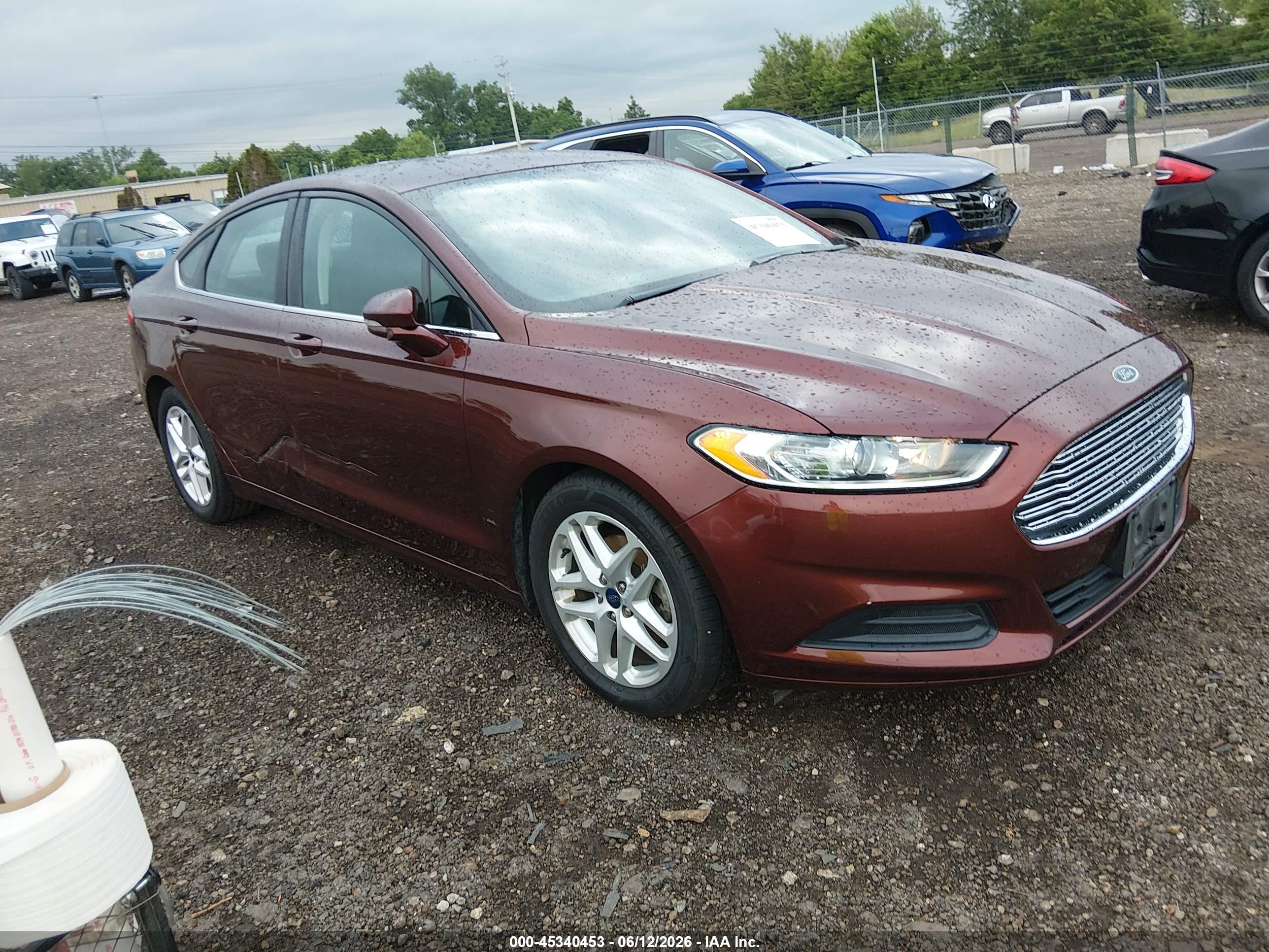 2015 Ford Fusion Se Burgundy vin: 3FA6P0HD4FR232516
