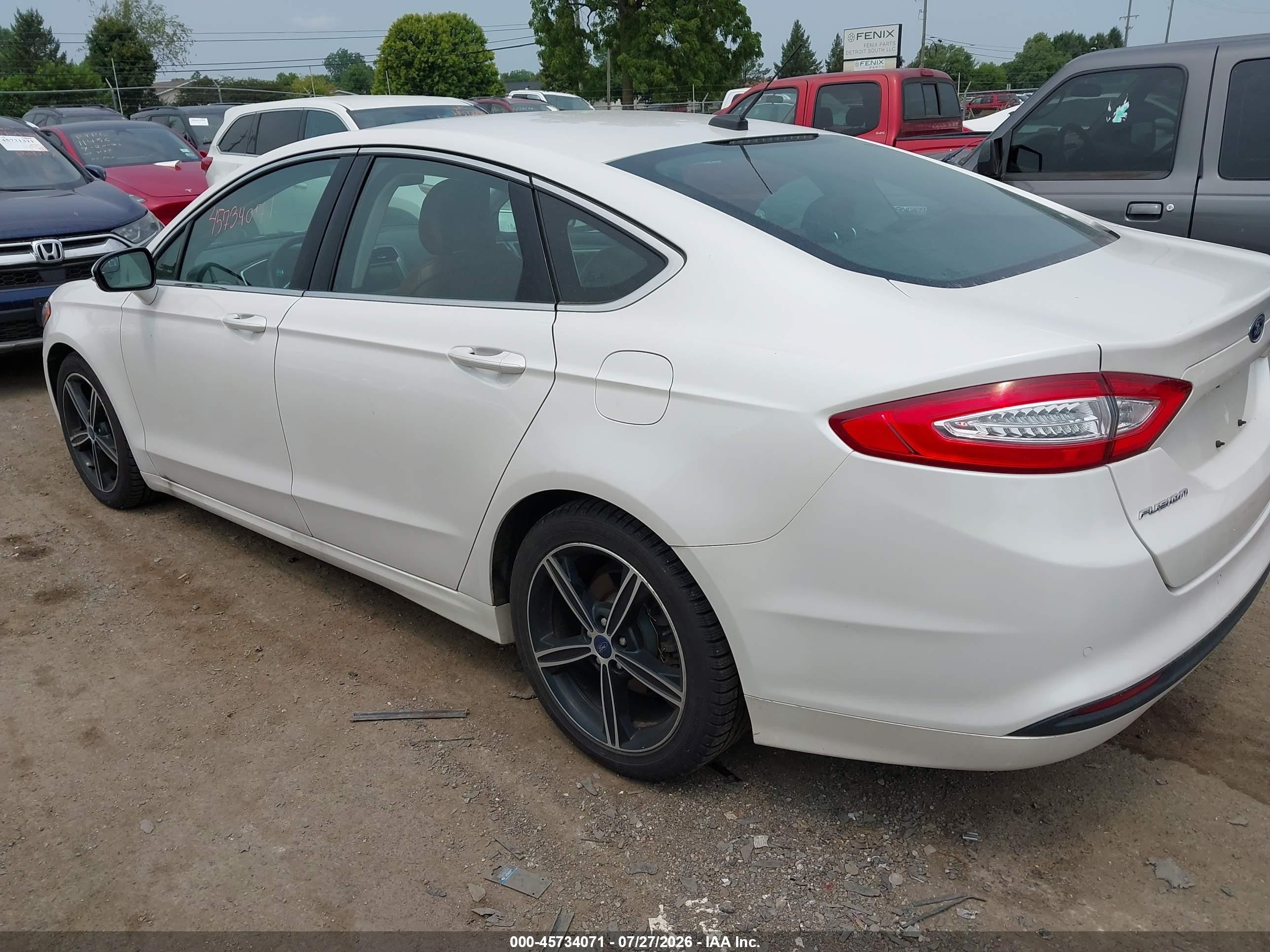 2015 Ford Fusion Se White vin: 3FA6P0HD4FR237442