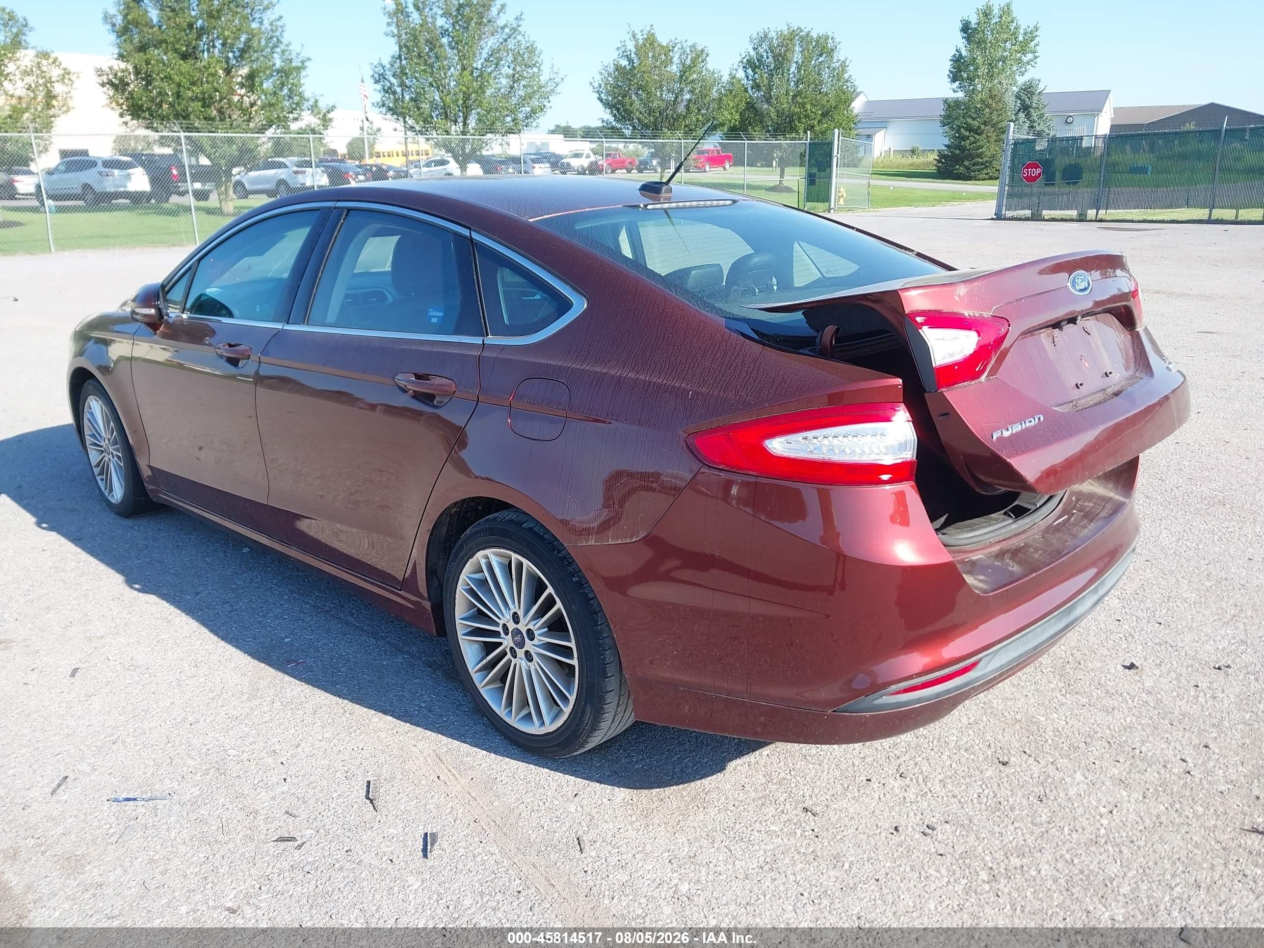 2015 Ford Fusion Se Burgundy vin: 3FA6P0HD4FR242978