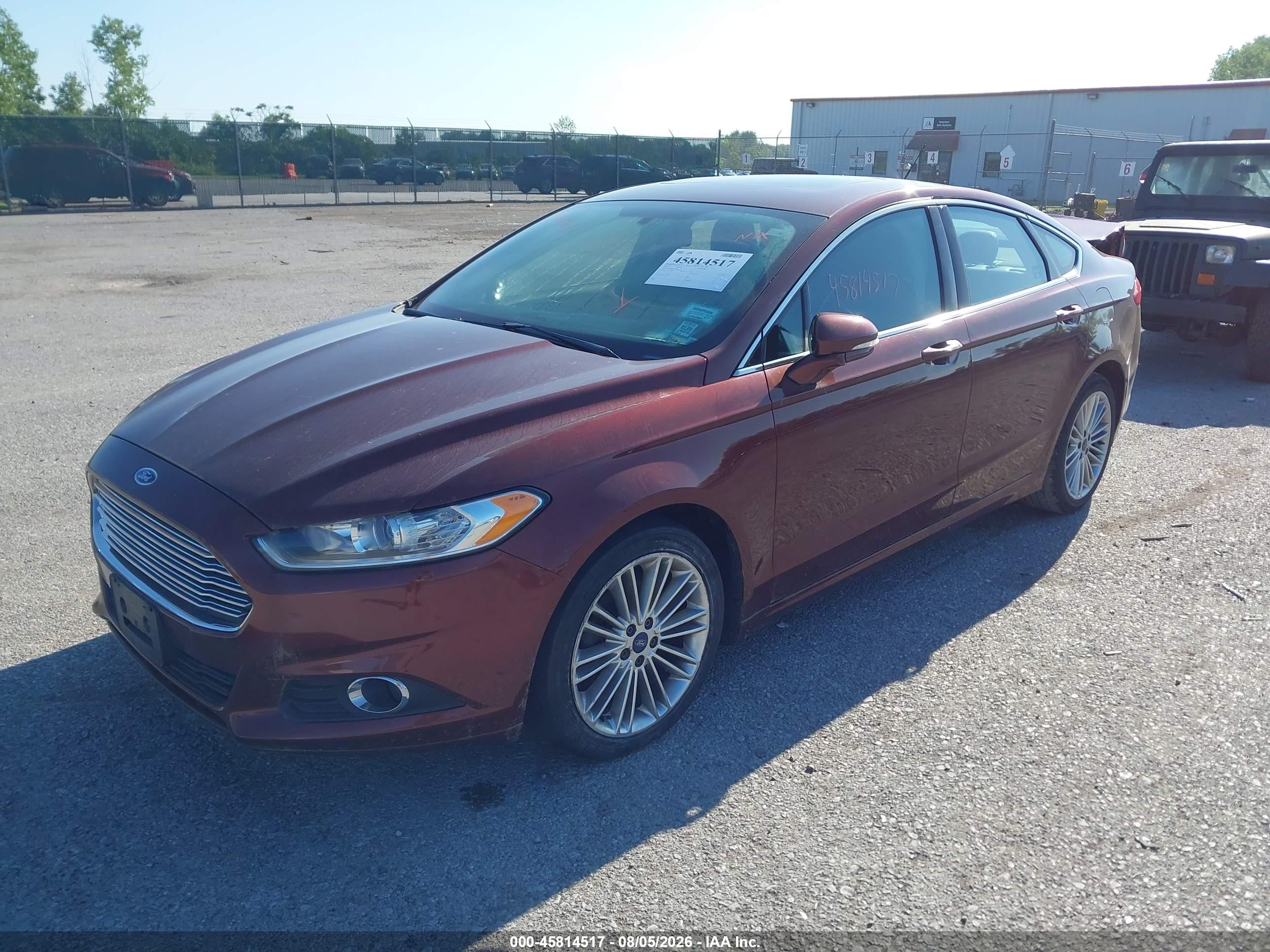 2015 Ford Fusion Se Burgundy vin: 3FA6P0HD4FR242978