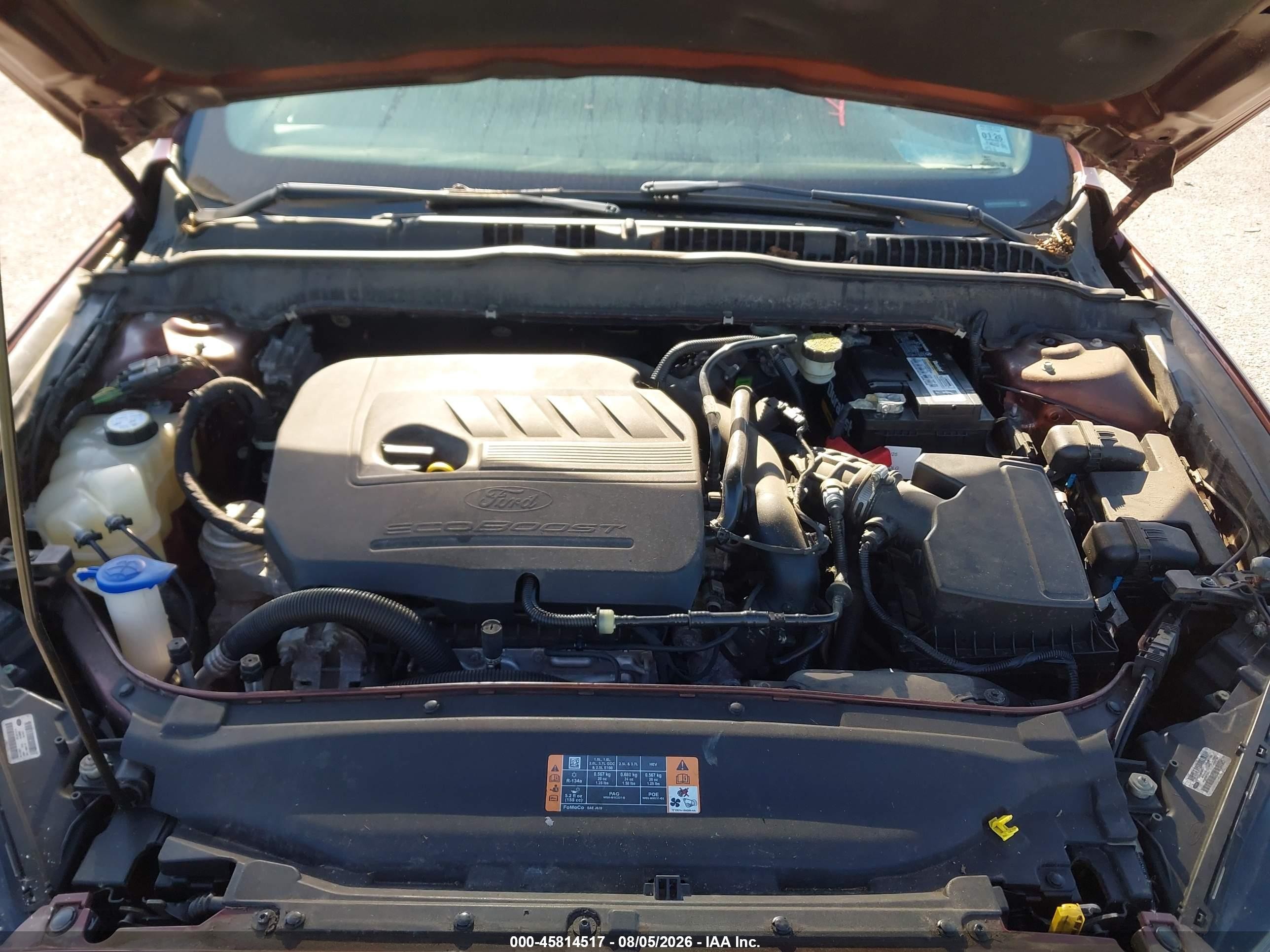 2015 Ford Fusion Se Burgundy vin: 3FA6P0HD4FR242978
