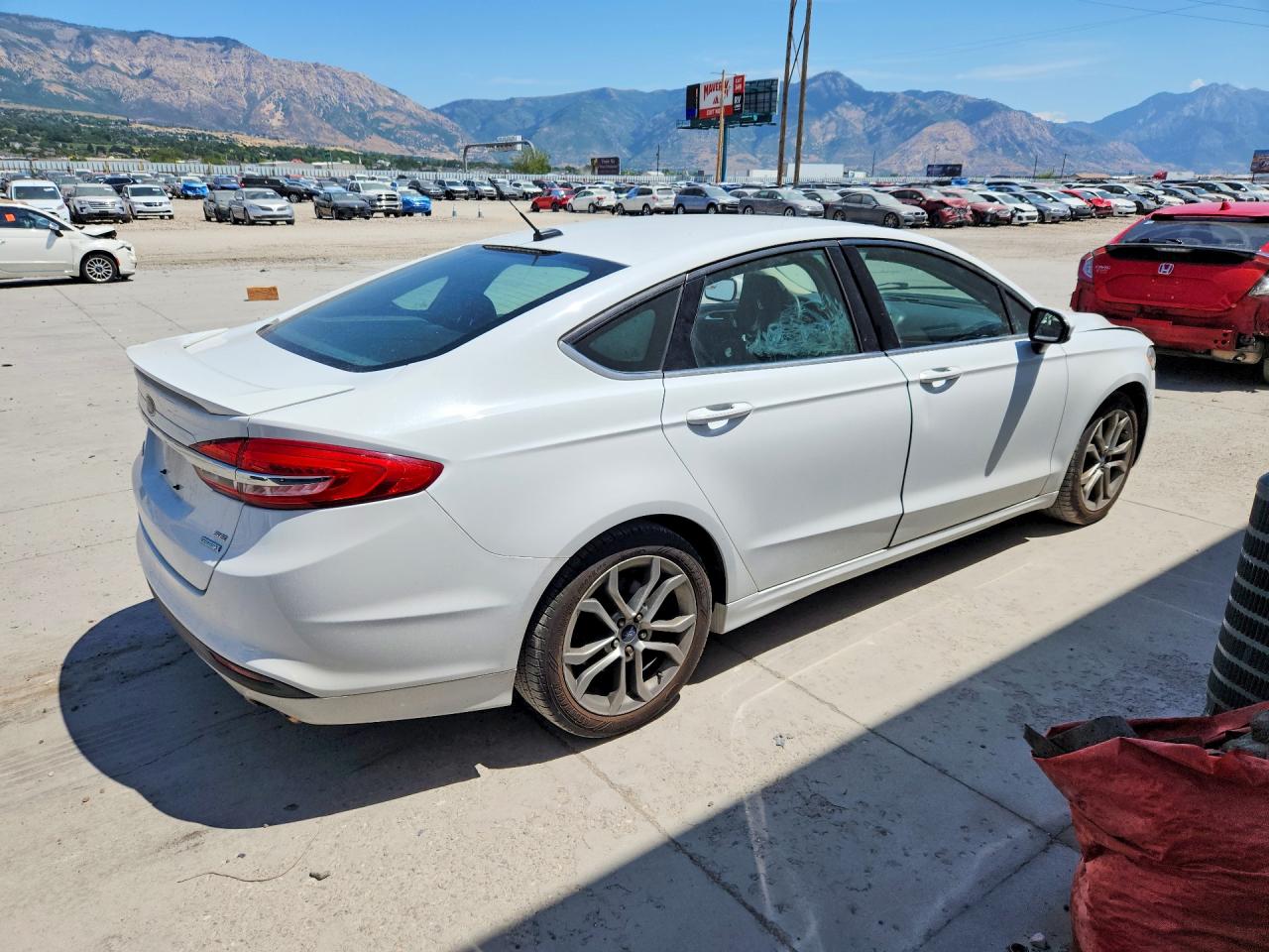2017 Ford Fusion Se White vin: 3FA6P0HD4HR207280