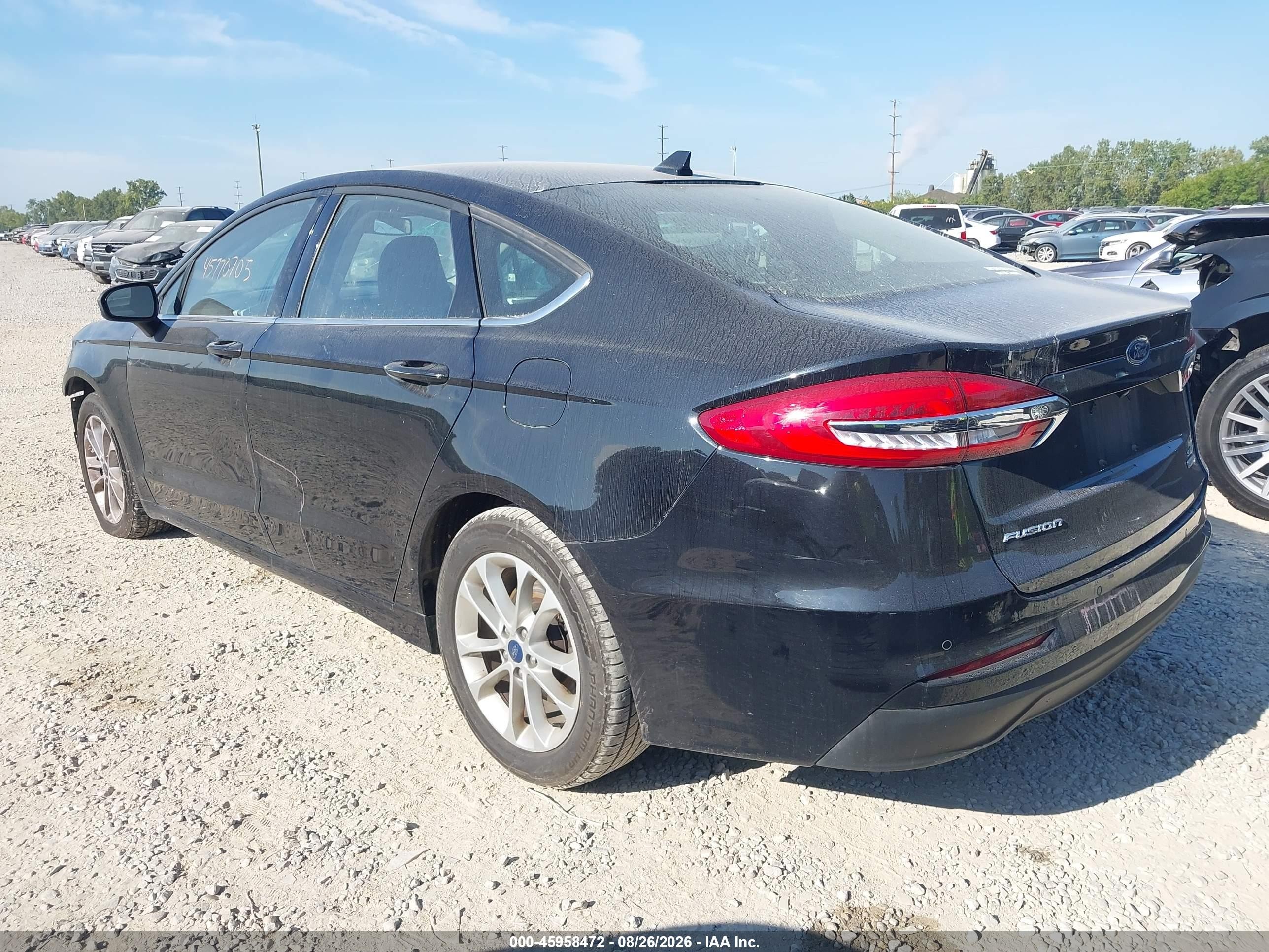 2019 Ford Fusion Se Black vin: 3FA6P0HD4KR130269