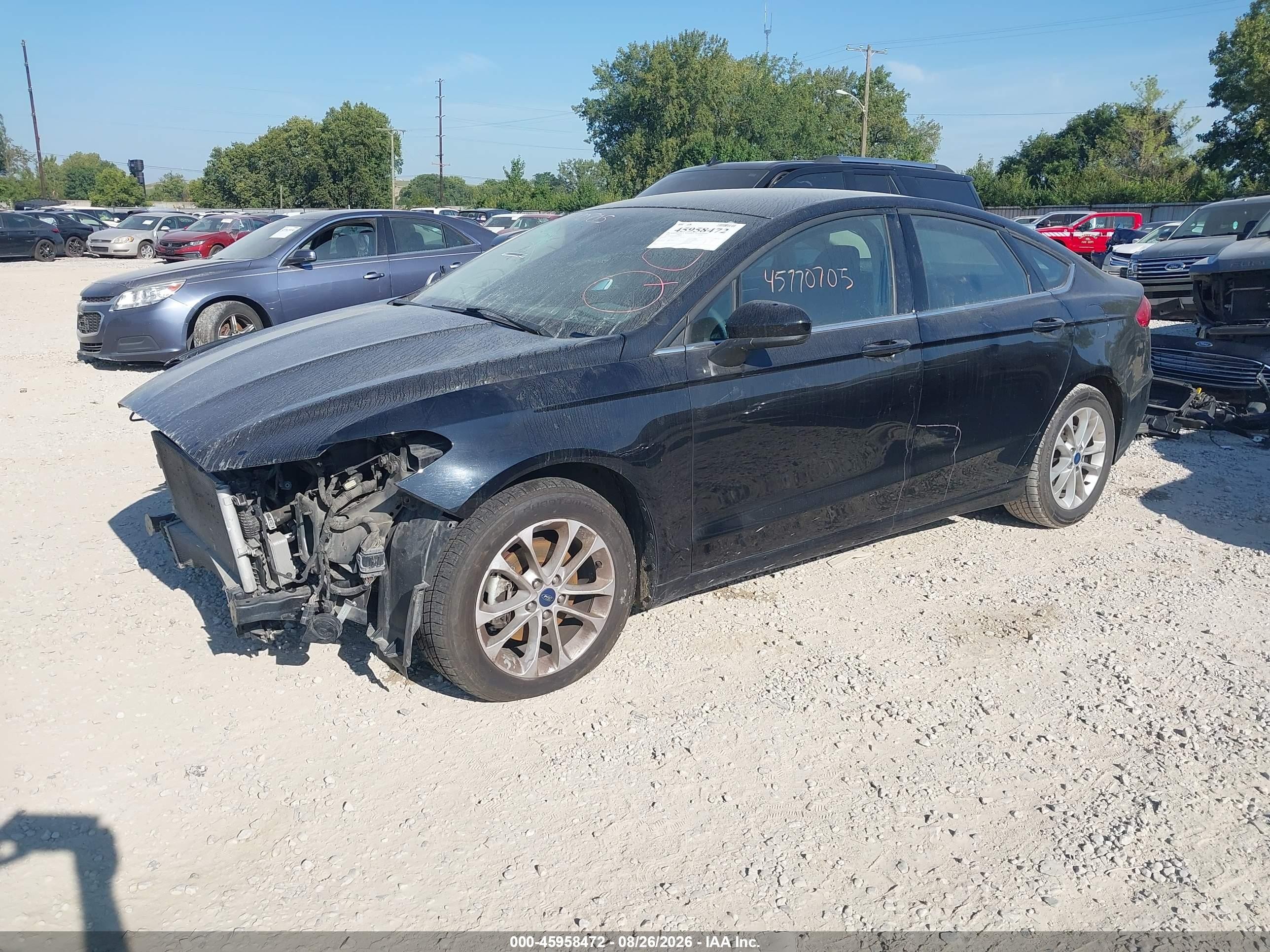 2019 Ford Fusion Se Black vin: 3FA6P0HD4KR130269