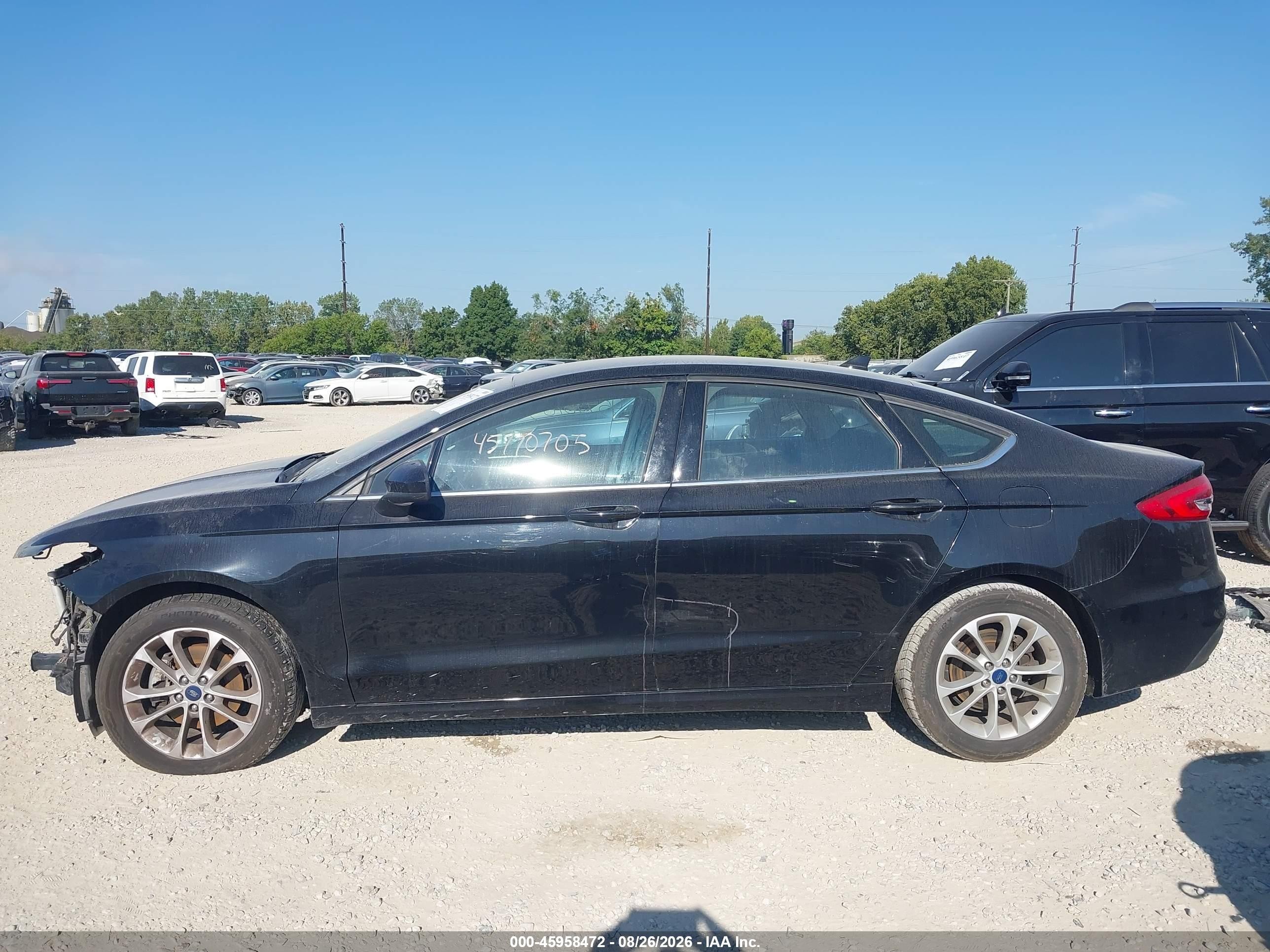 2019 Ford Fusion Se Black vin: 3FA6P0HD4KR130269