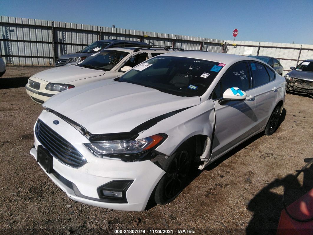 2019 Ford Fusion Se White vin: 3FA6P0HD4KR282648