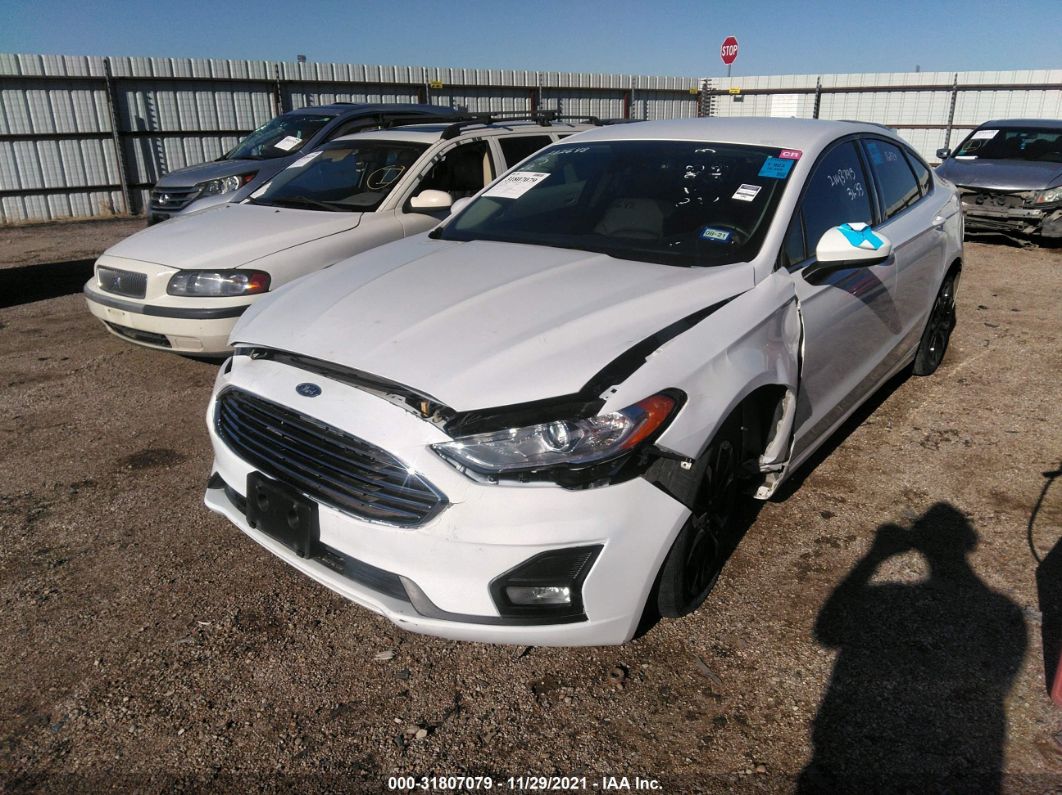 2019 Ford Fusion Se White vin: 3FA6P0HD4KR282648