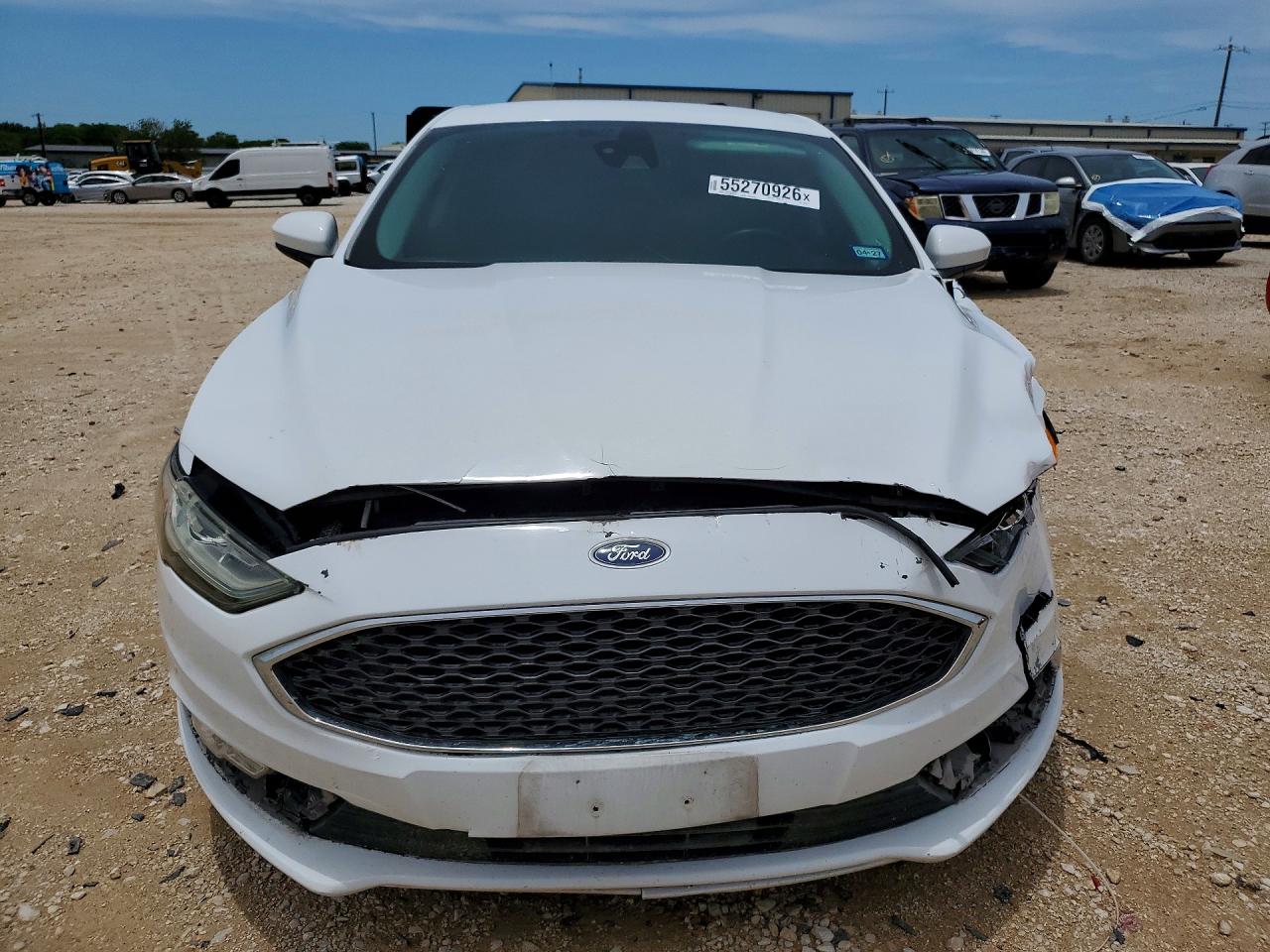 2019 Ford Fusion Se White vin: 3FA6P0HD4KR282648