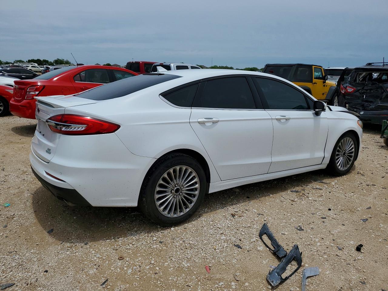 2019 Ford Fusion Se White vin: 3FA6P0HD4KR282648