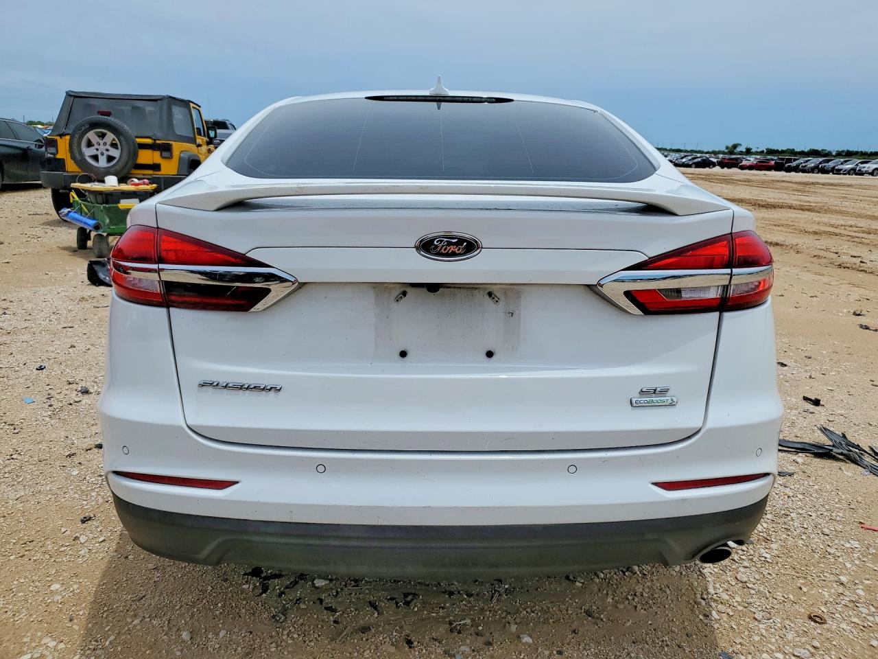 2019 Ford Fusion Se White vin: 3FA6P0HD4KR282648